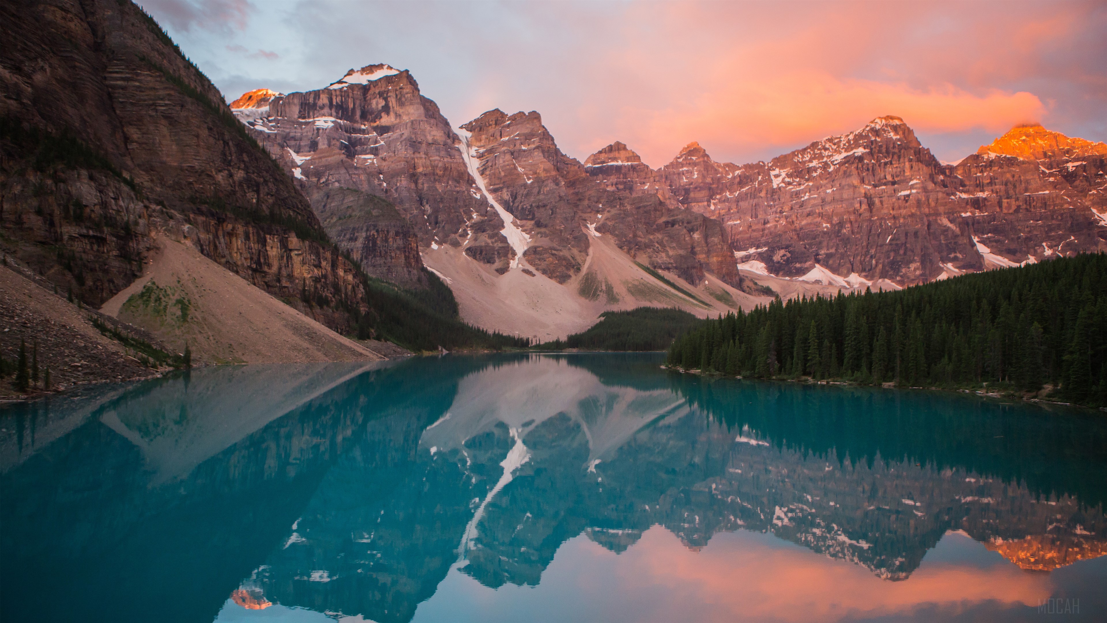 Sunrise at Moraine Lake HD Wallpaper