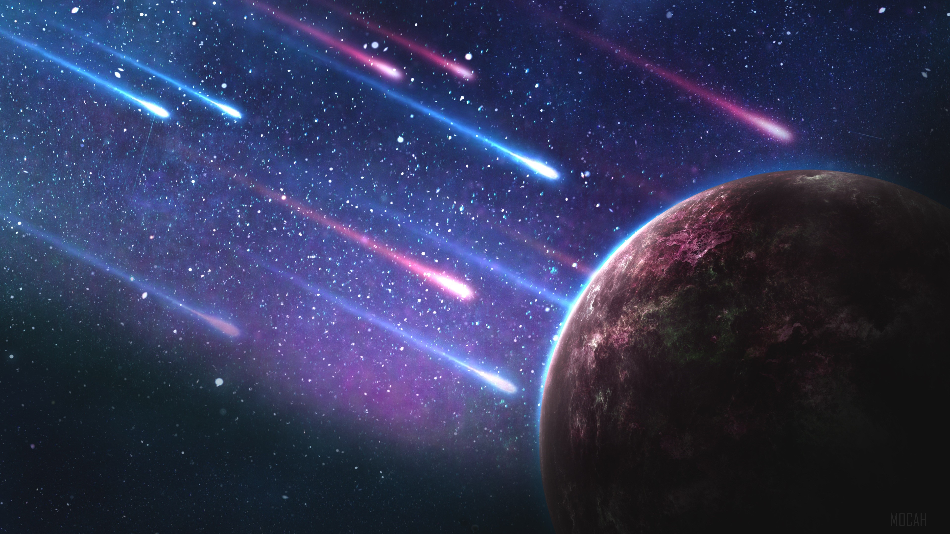 Space Meteorites HD Wallpaper
