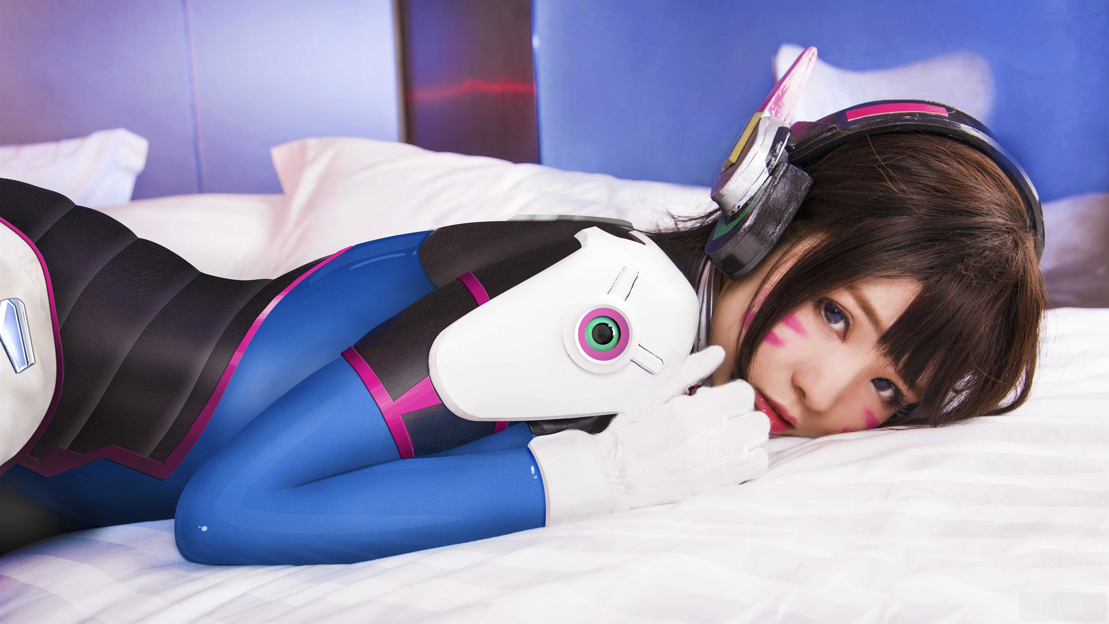 DVa from Overwatch Cosplay 4K HD Wallpaper