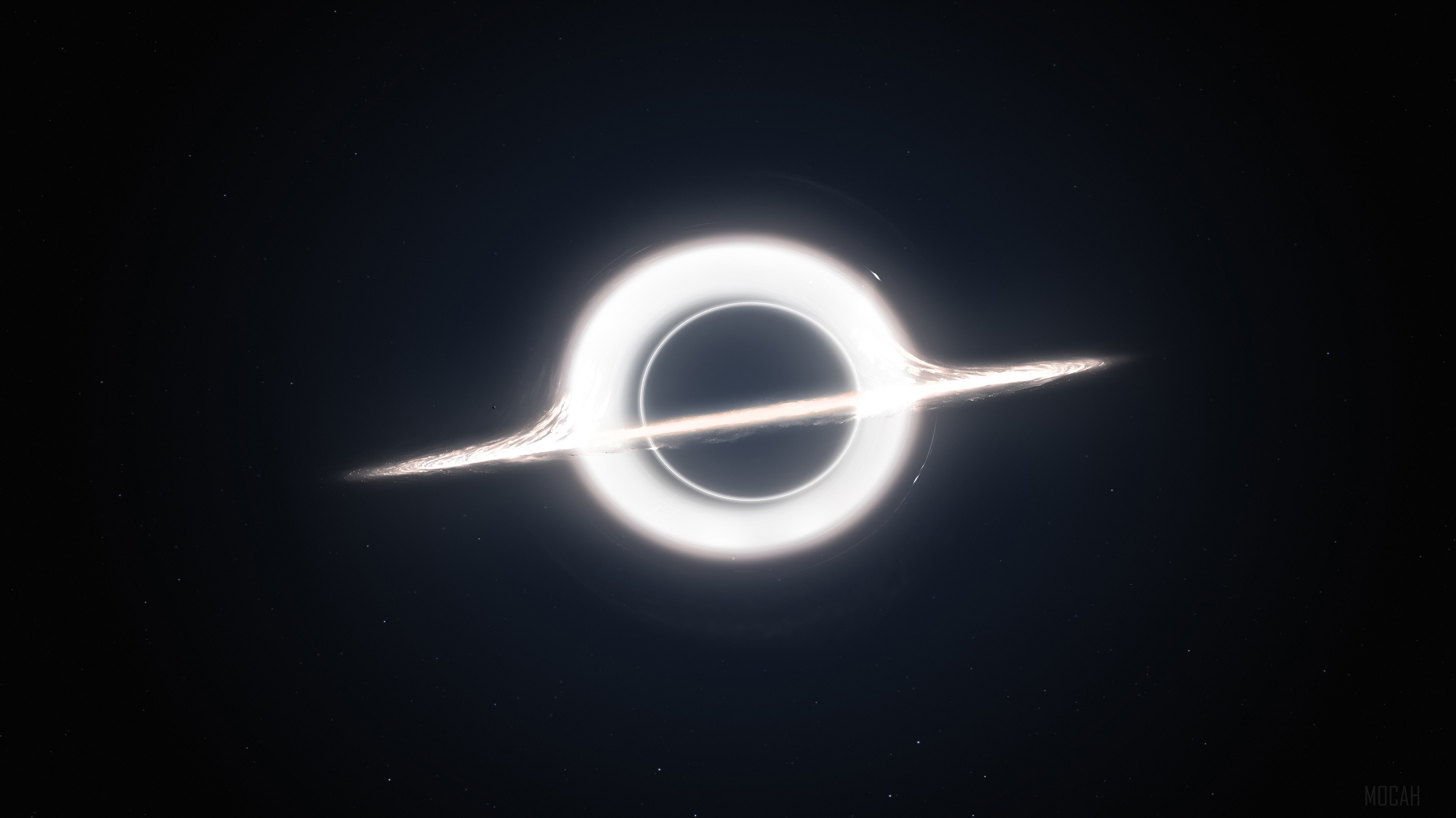 Gargantua Black Hole 4K HD Wallpaper