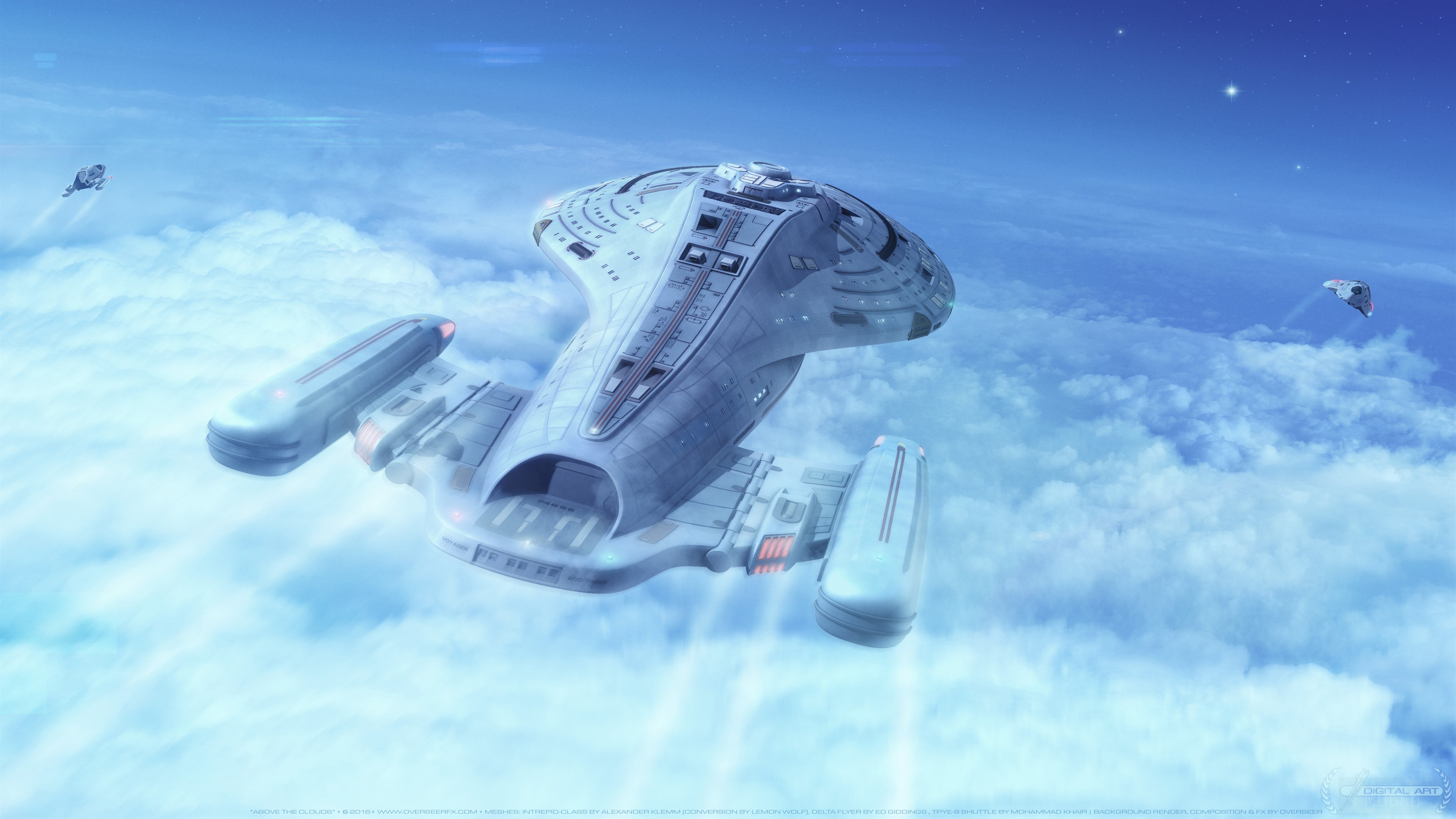 Star Trek Voyager Spaceship HD Wallpaper