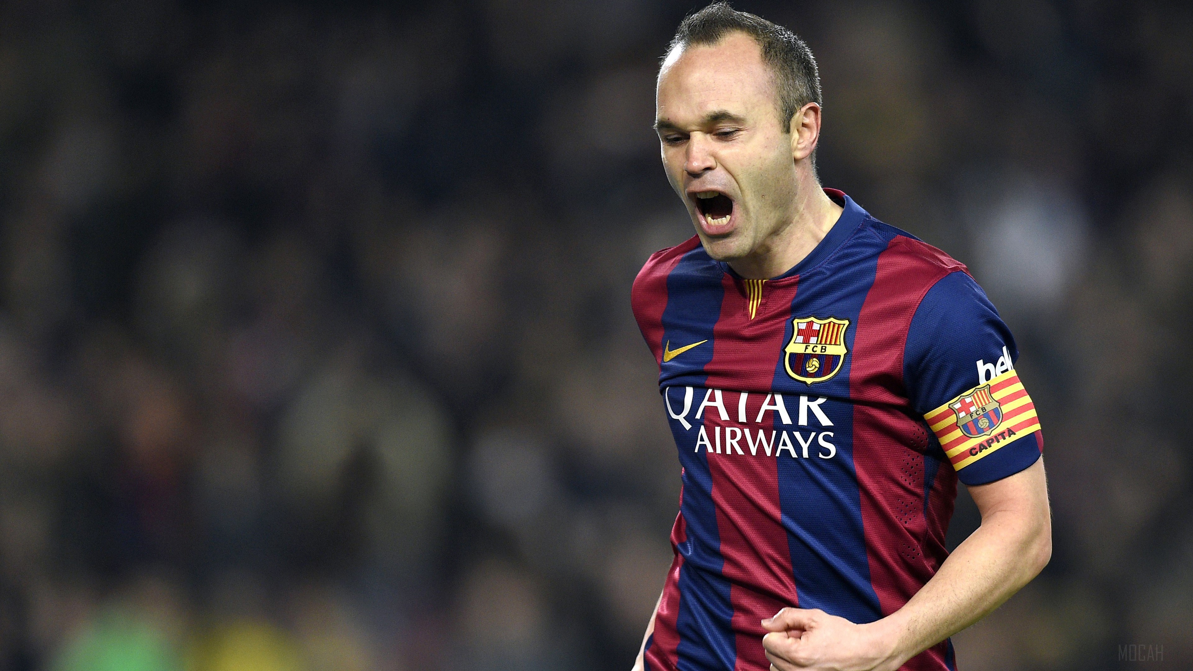 Andres Iniesta from FC Barcelona 4K HD Wallpaper