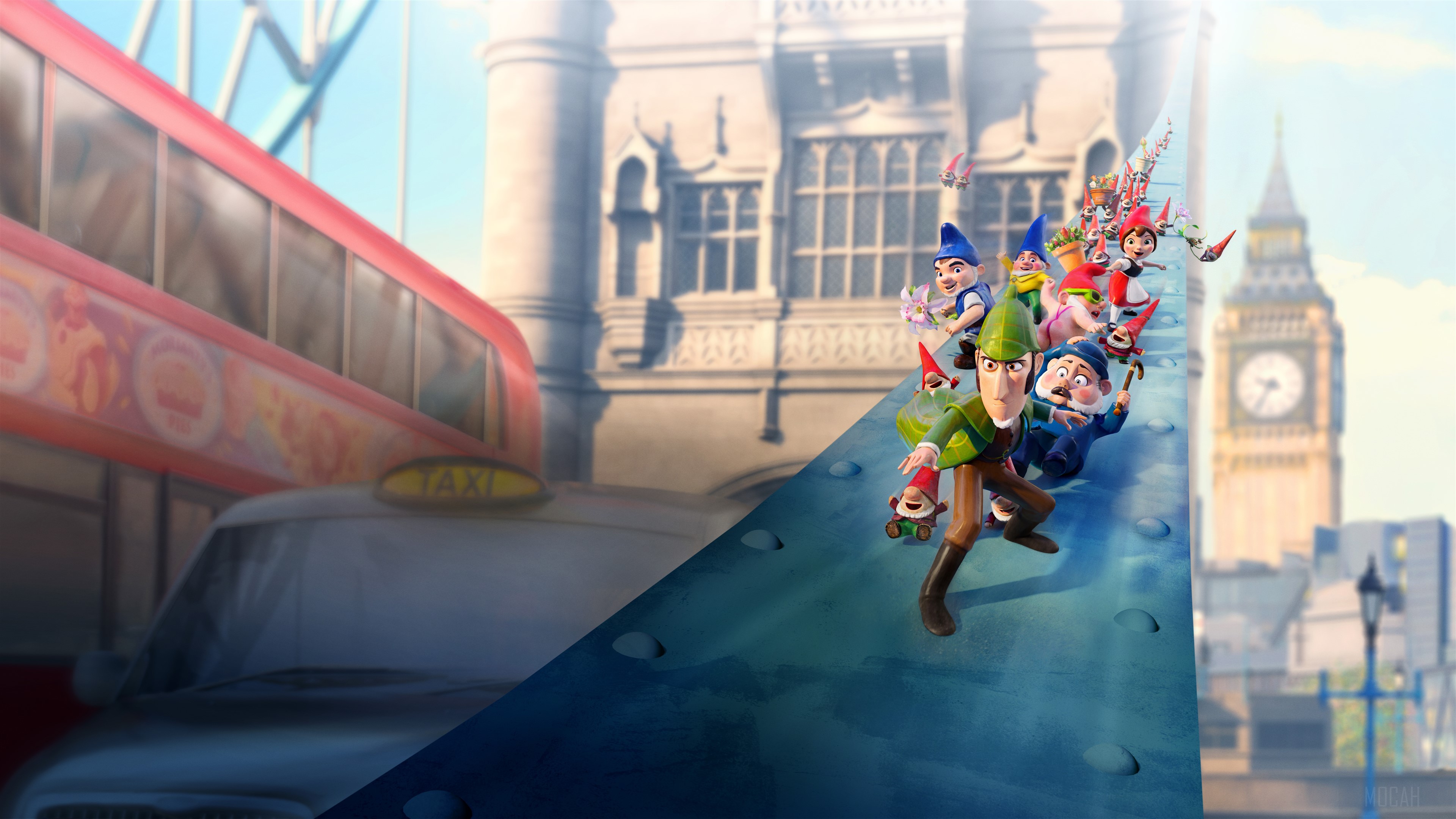 Sherlock Gnomes in London 4K HD Wallpaper