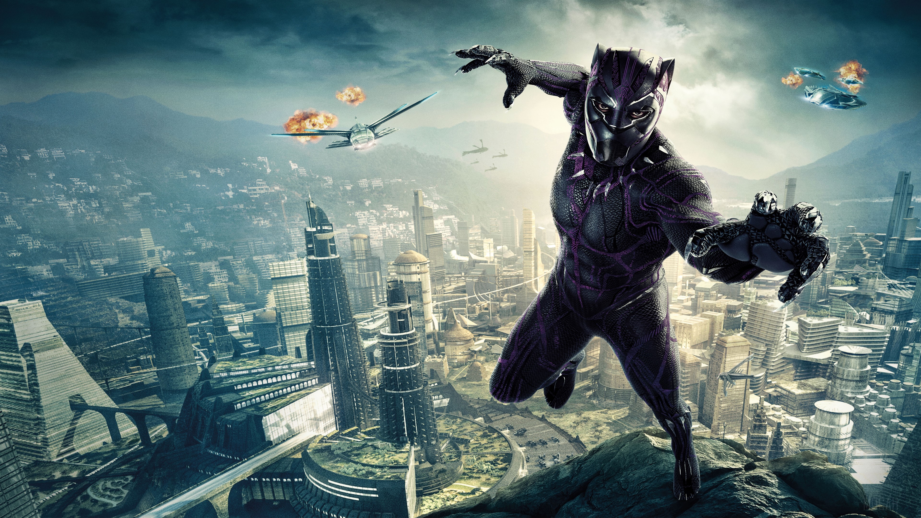 Black Panther in Wakanda 4K HD Wallpaper