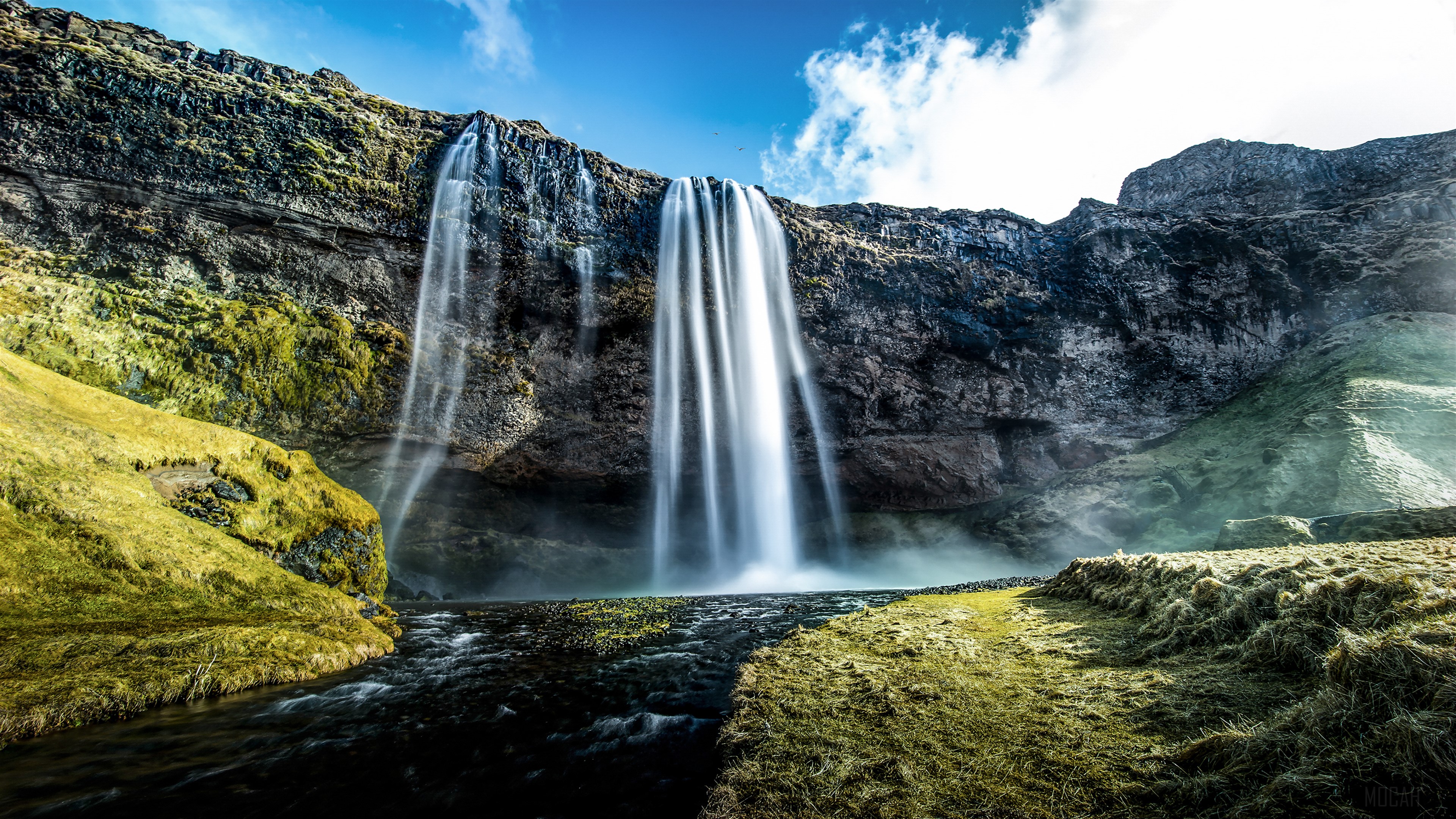 Seljalandsfoss Waterfalls Iceland HD Wallpaper