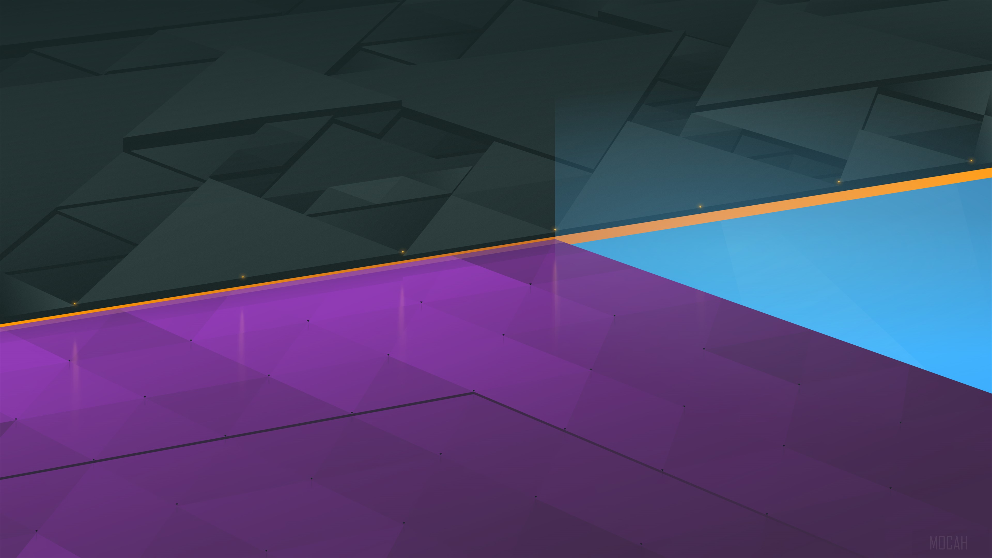 Abstract Geometric Neon Colors 4K HD Wallpaper