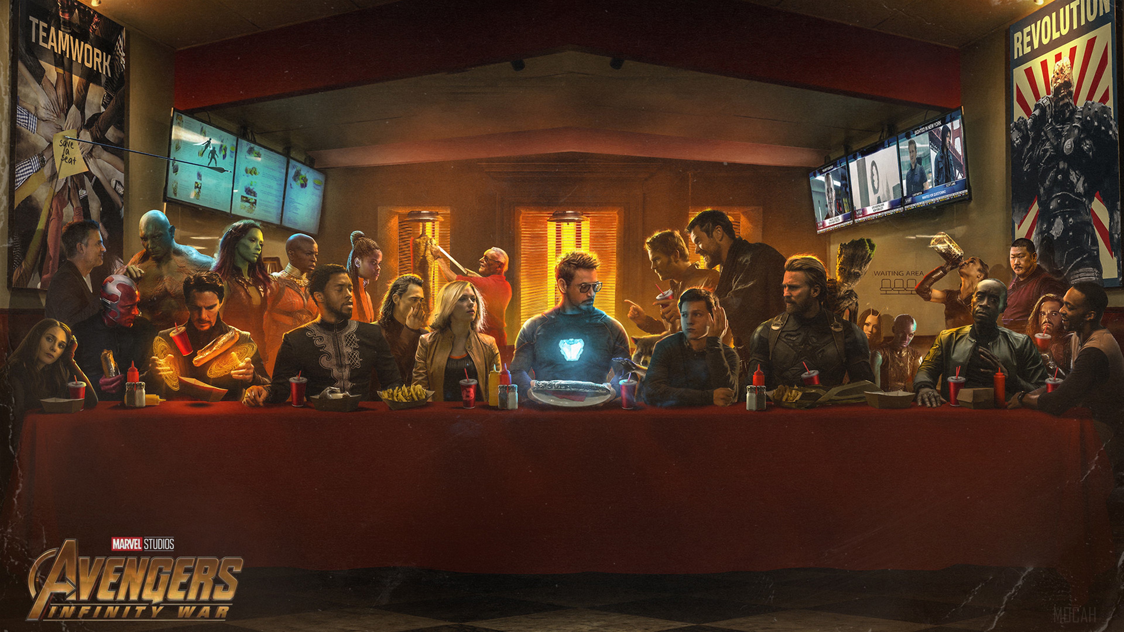 Avengers Infinity War The Last Supper 4K HD Wallpaper
