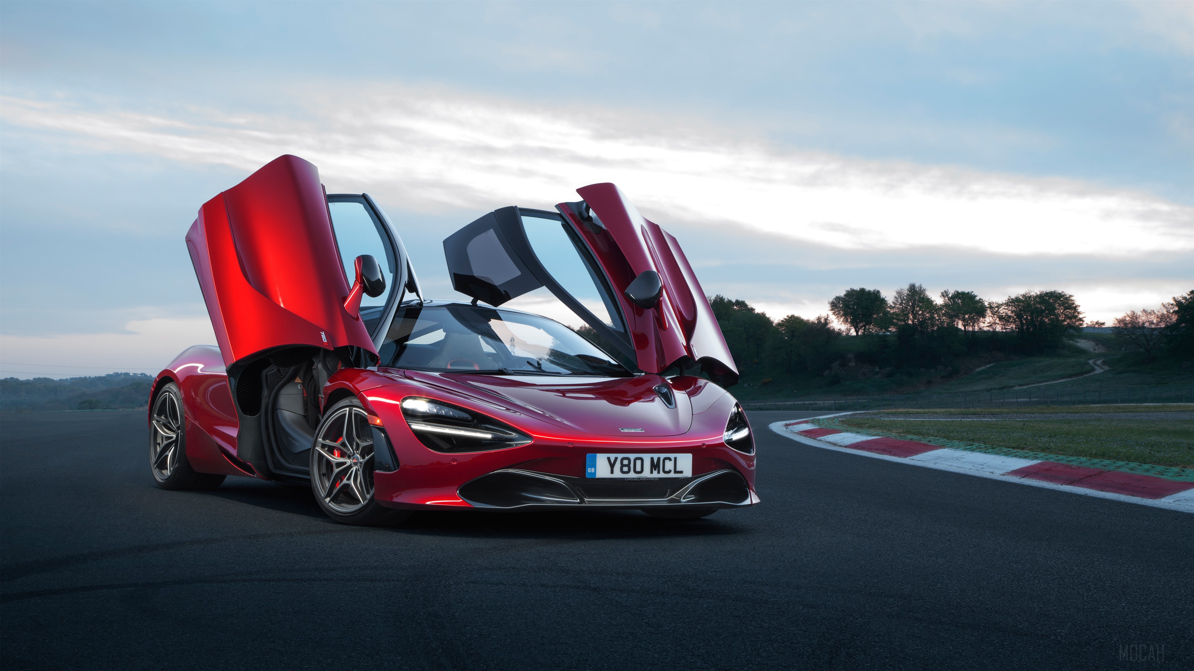 Red McLaren 720S 2018 4K HD Wallpaper