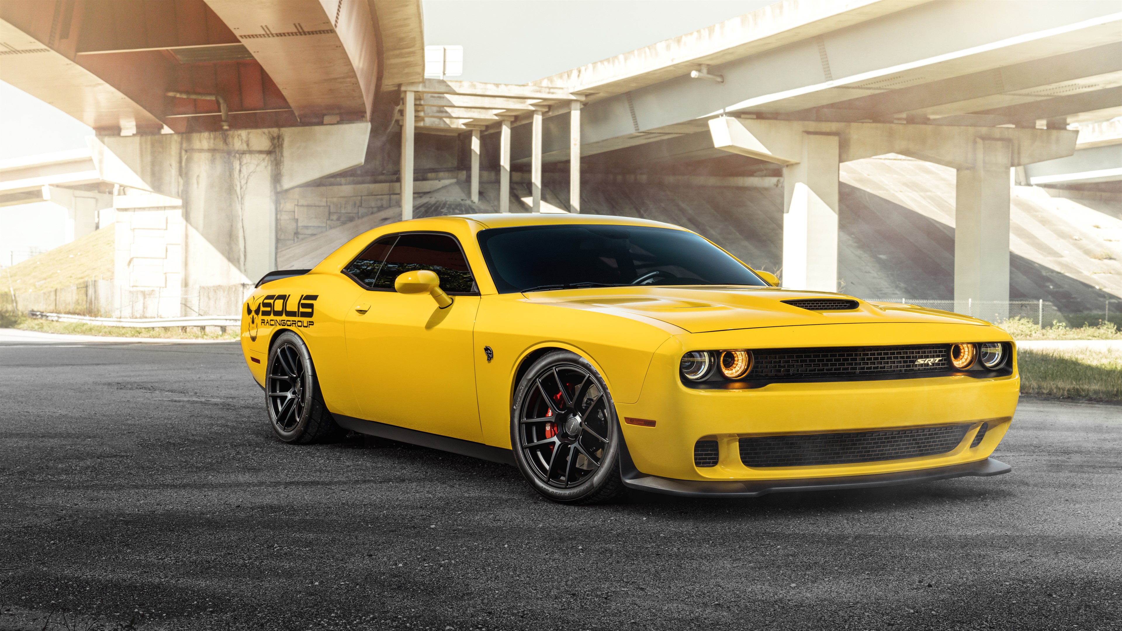 Yellow Dodge SRT Hellcat 4K HD Wallpaper