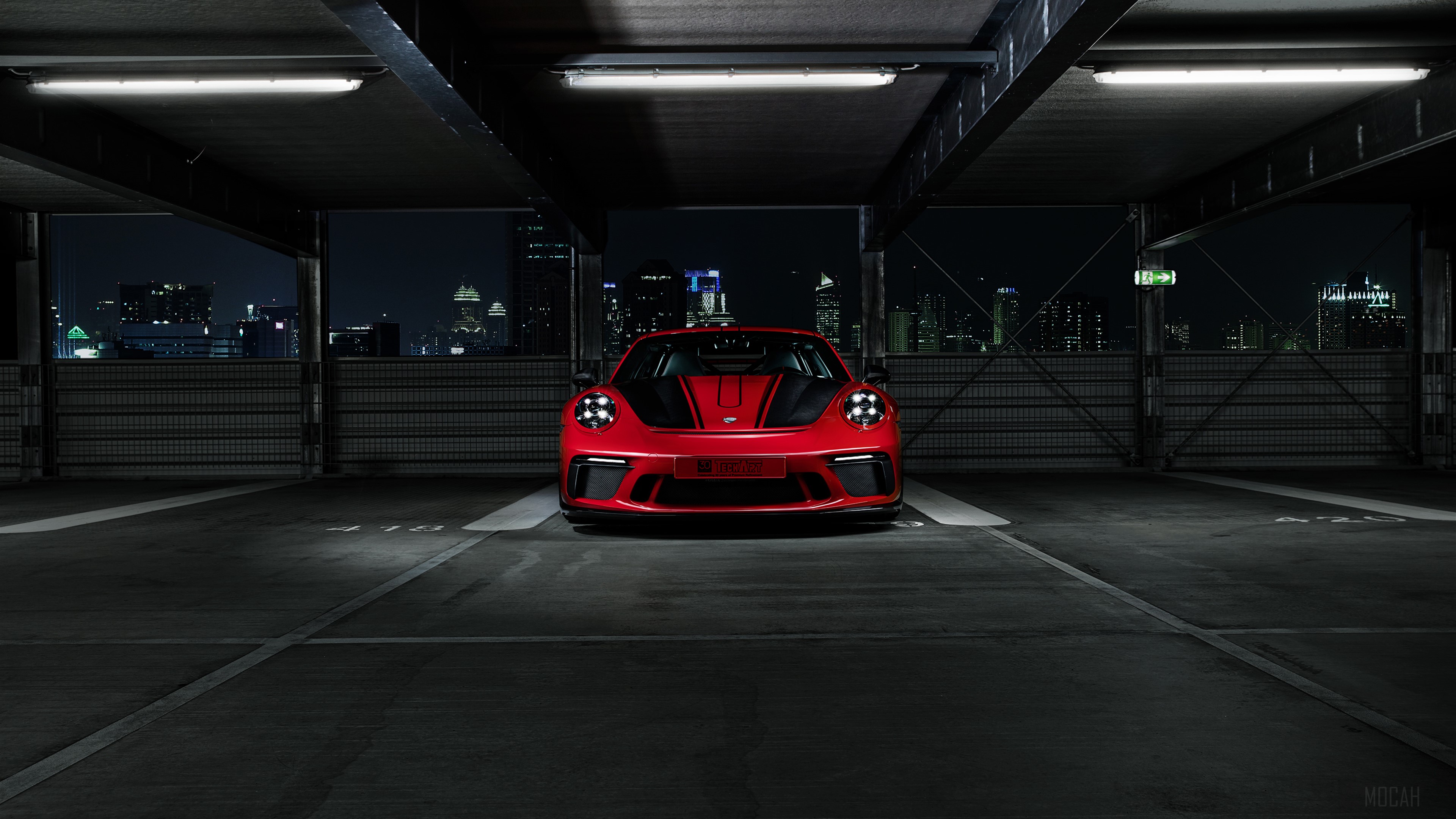 TechArt Porsche 911 GT3 in Parking Garage 4K HD Wallpaper