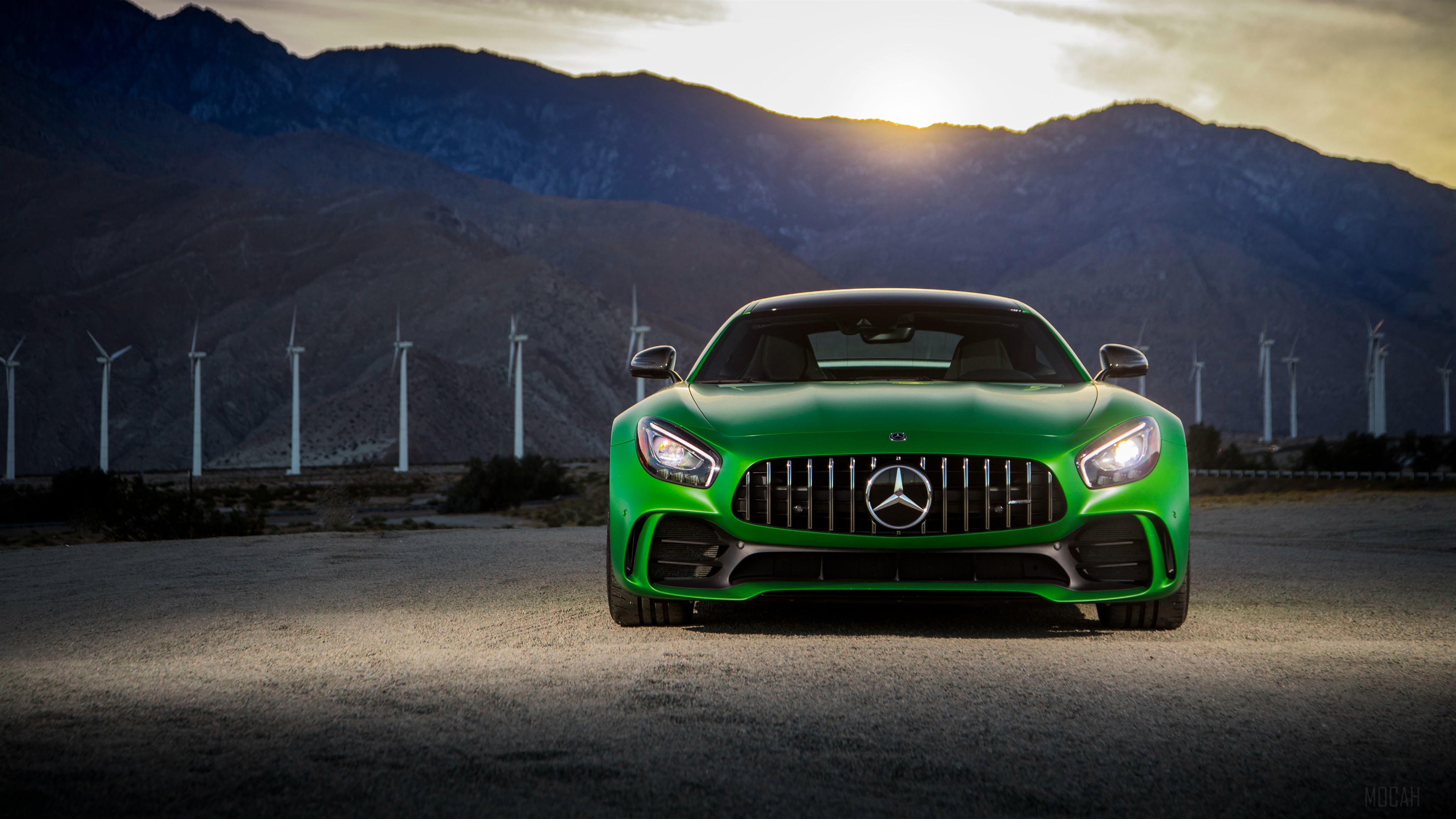 Green 2018 Mercedes AMG GT R 4K HD Wallpaper