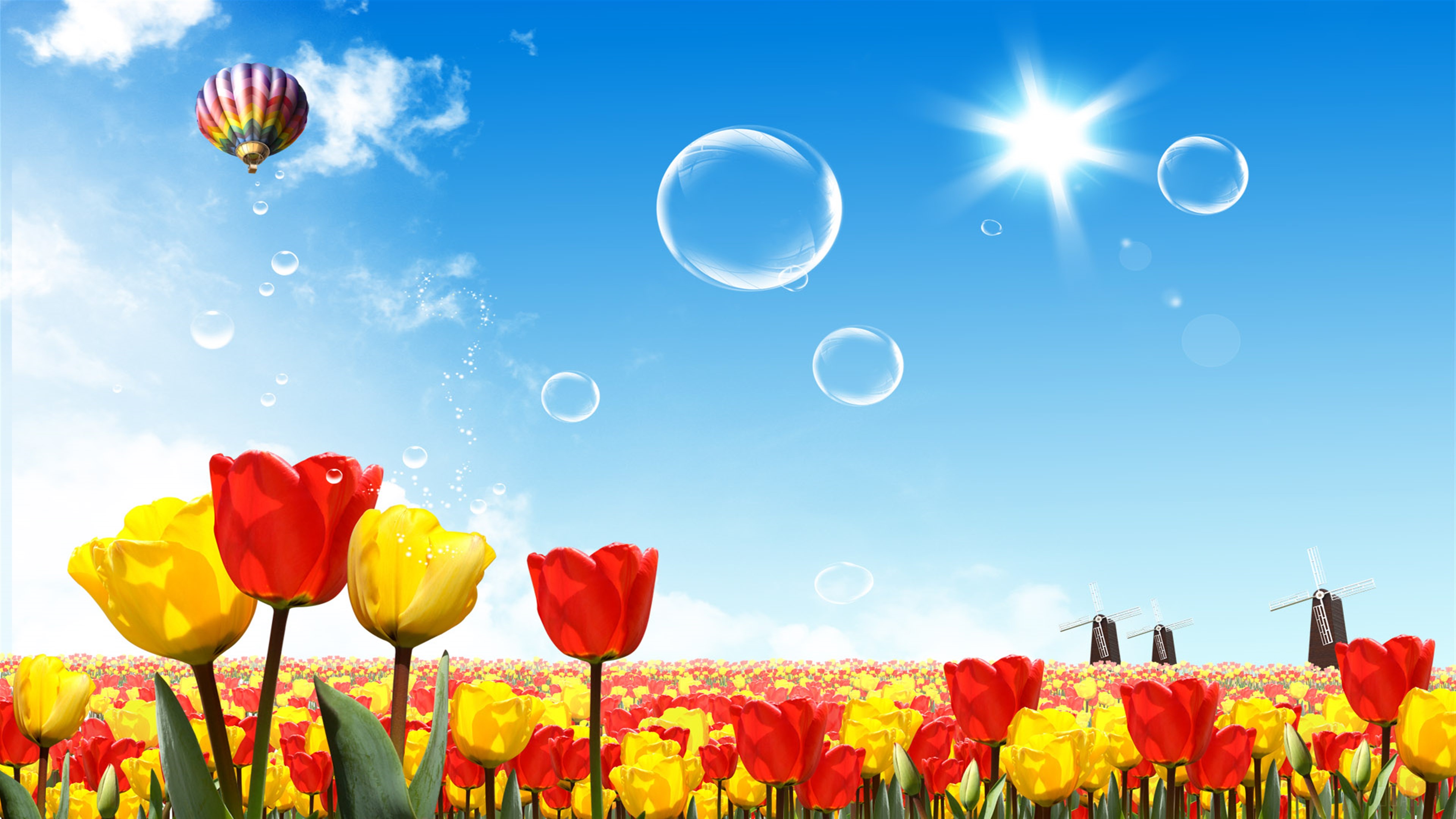 Fantasy World of Flowers HD Wallpaper