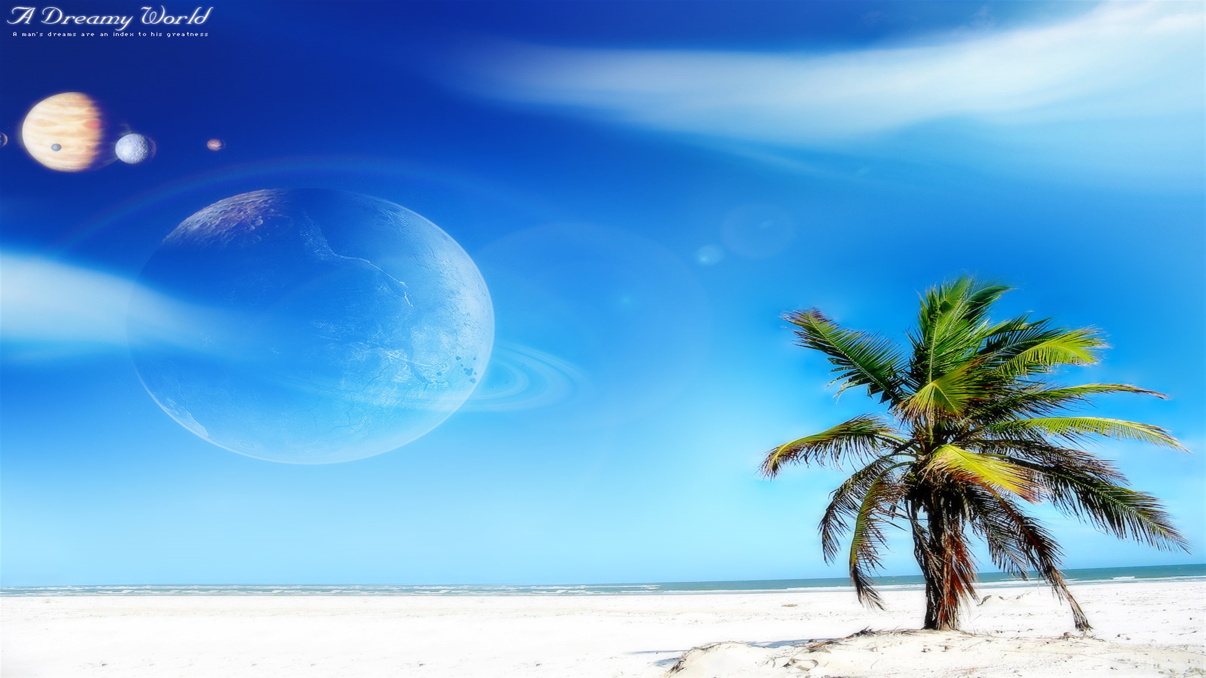 A Dreamy World Beach 4K HD Wallpaper