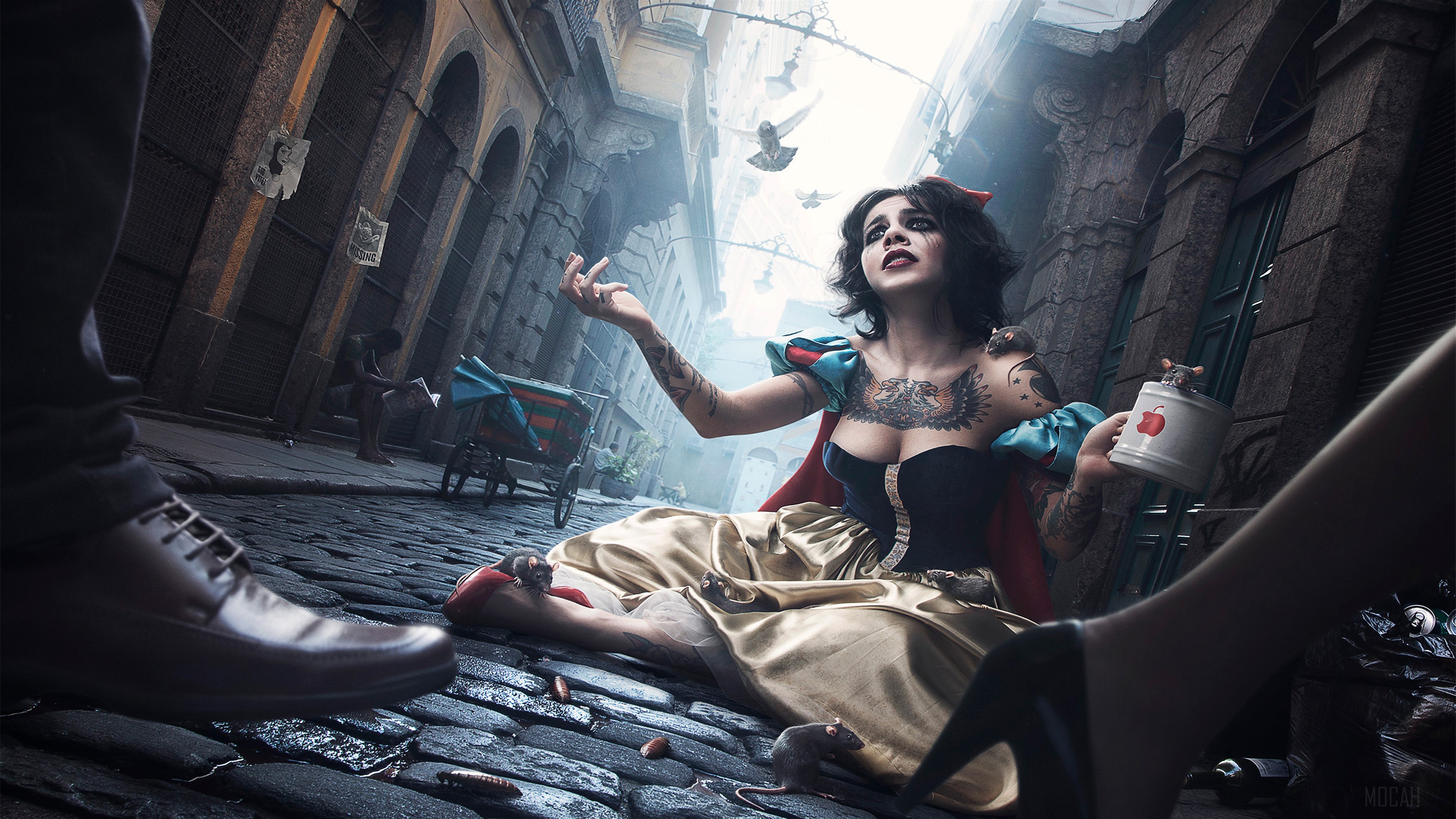 Snow White in a Slum 4K HD Wallpaper