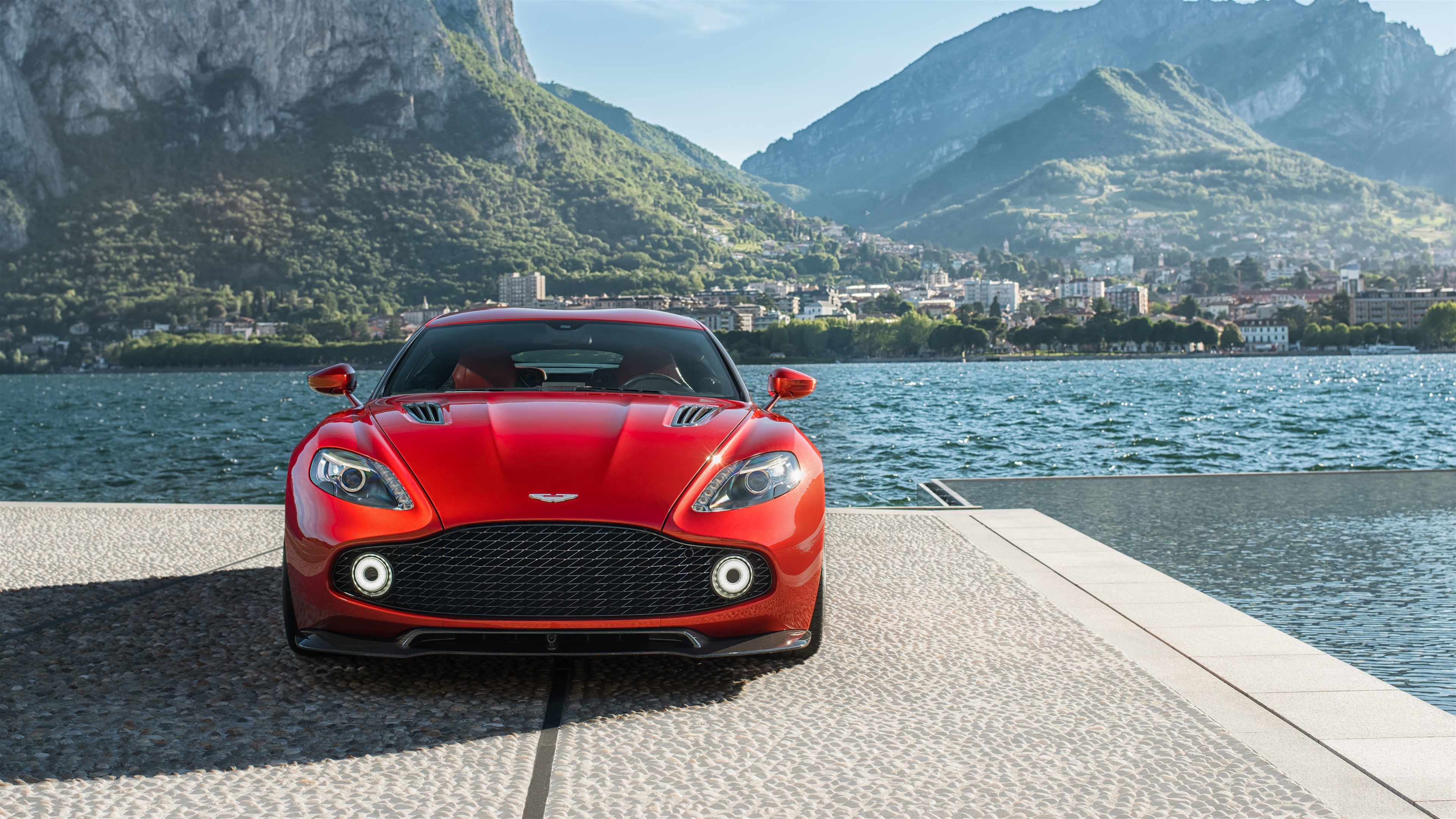 Red Aston Martin Zagato 4K HD Wallpaper