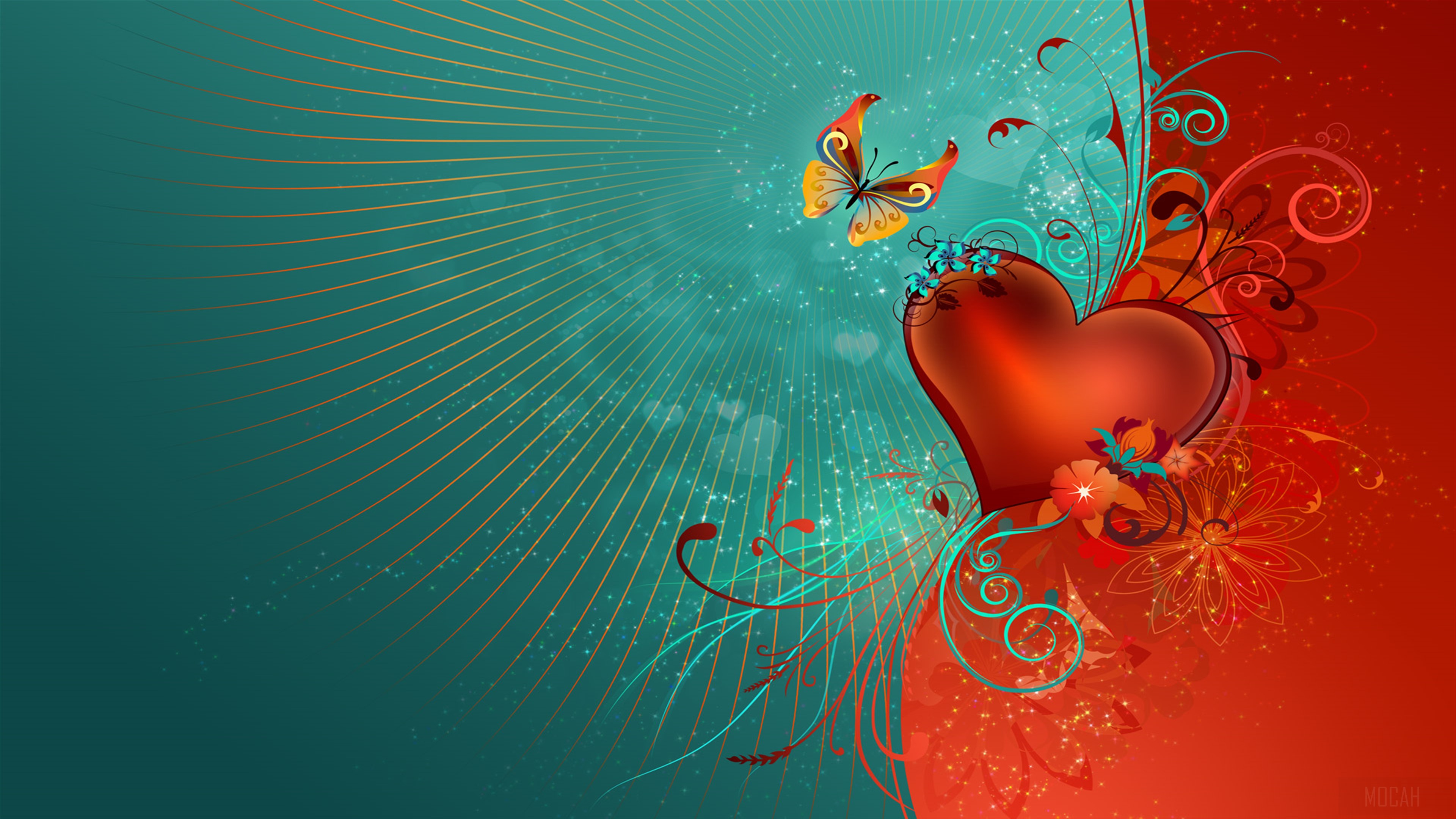 Love Heart 4K Wallpaper HD Wallpaper