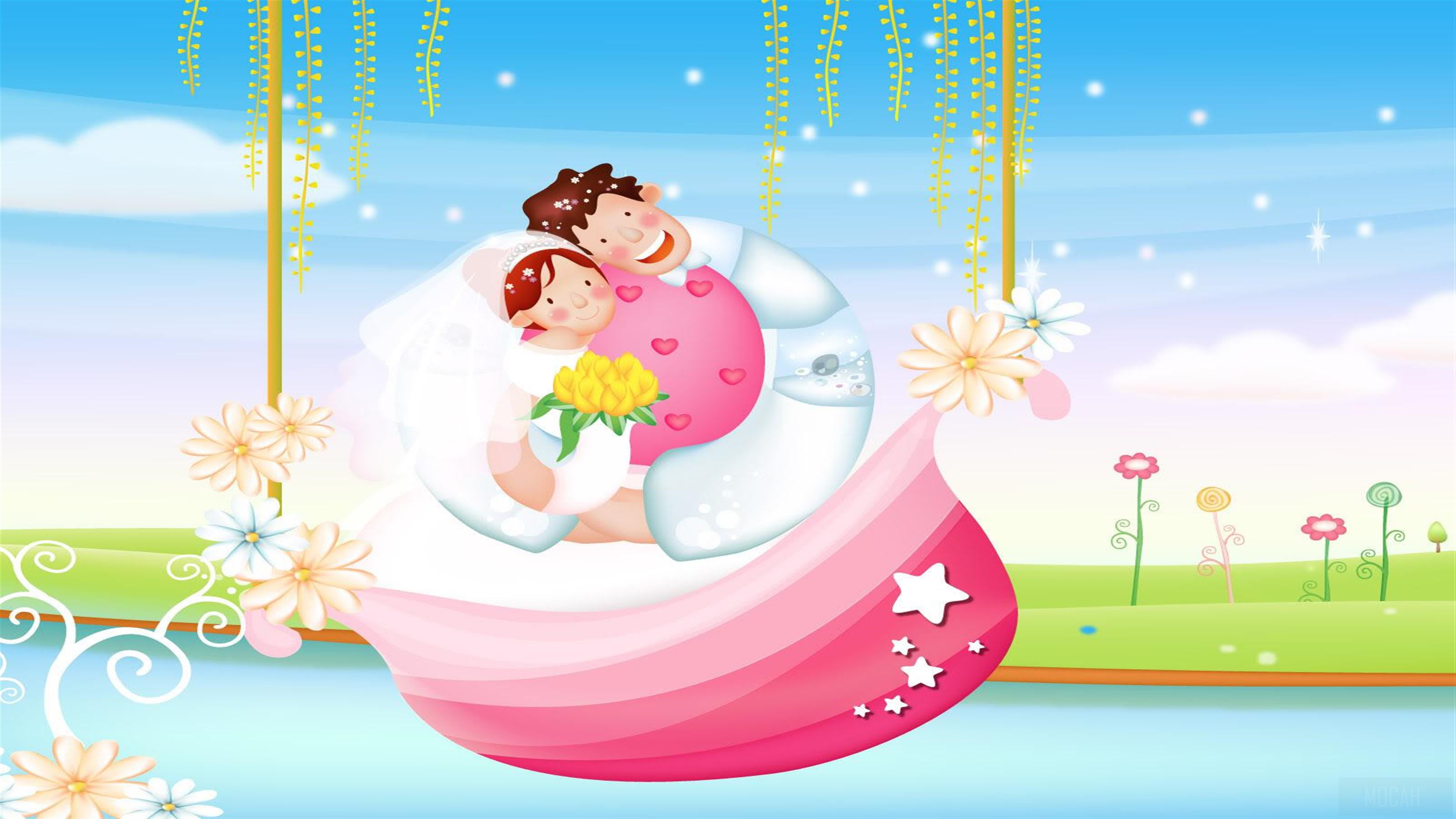 The Couple Love Boat HD Wallpaper