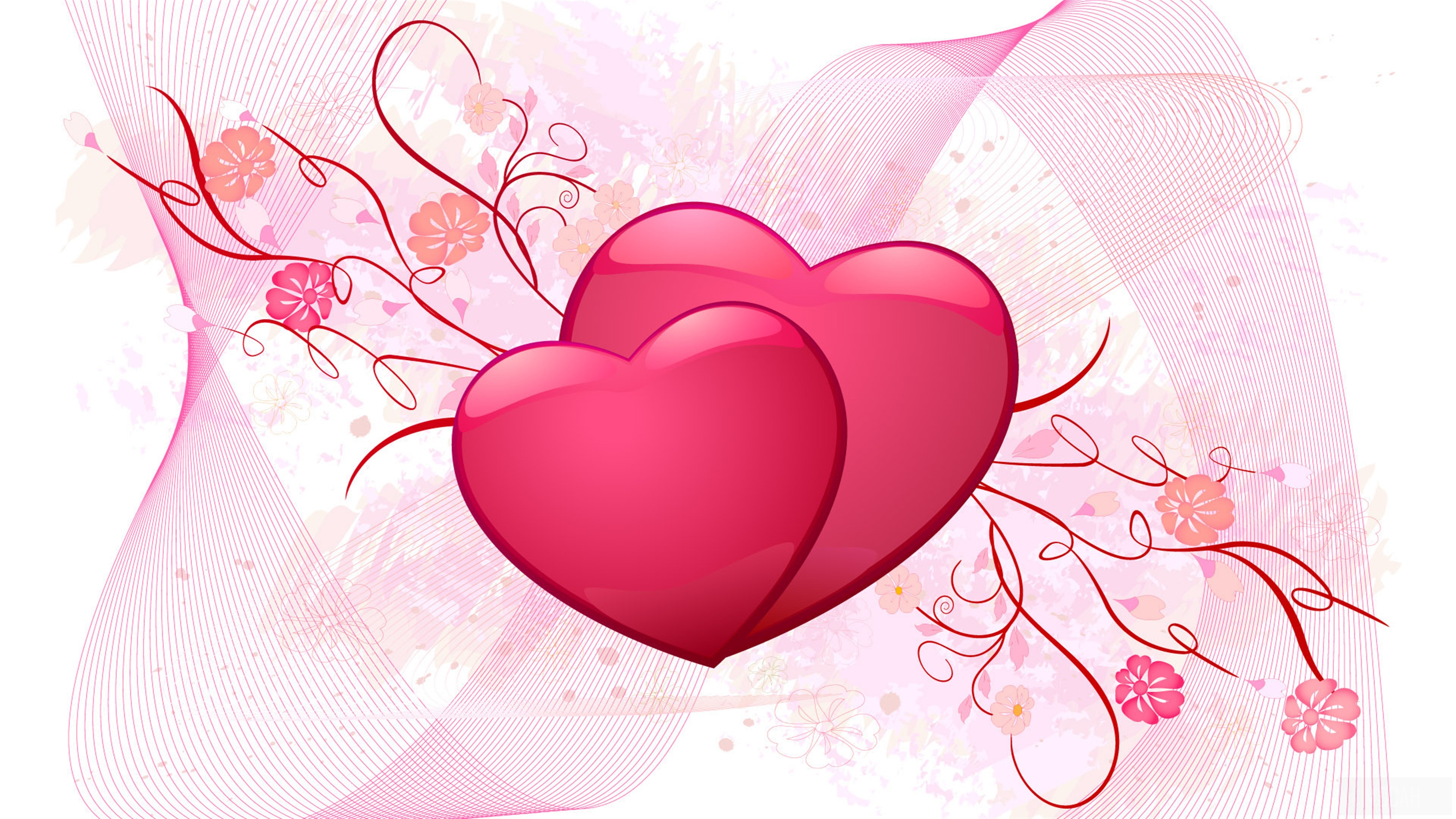 Couple of Hearts HD Wallpaper