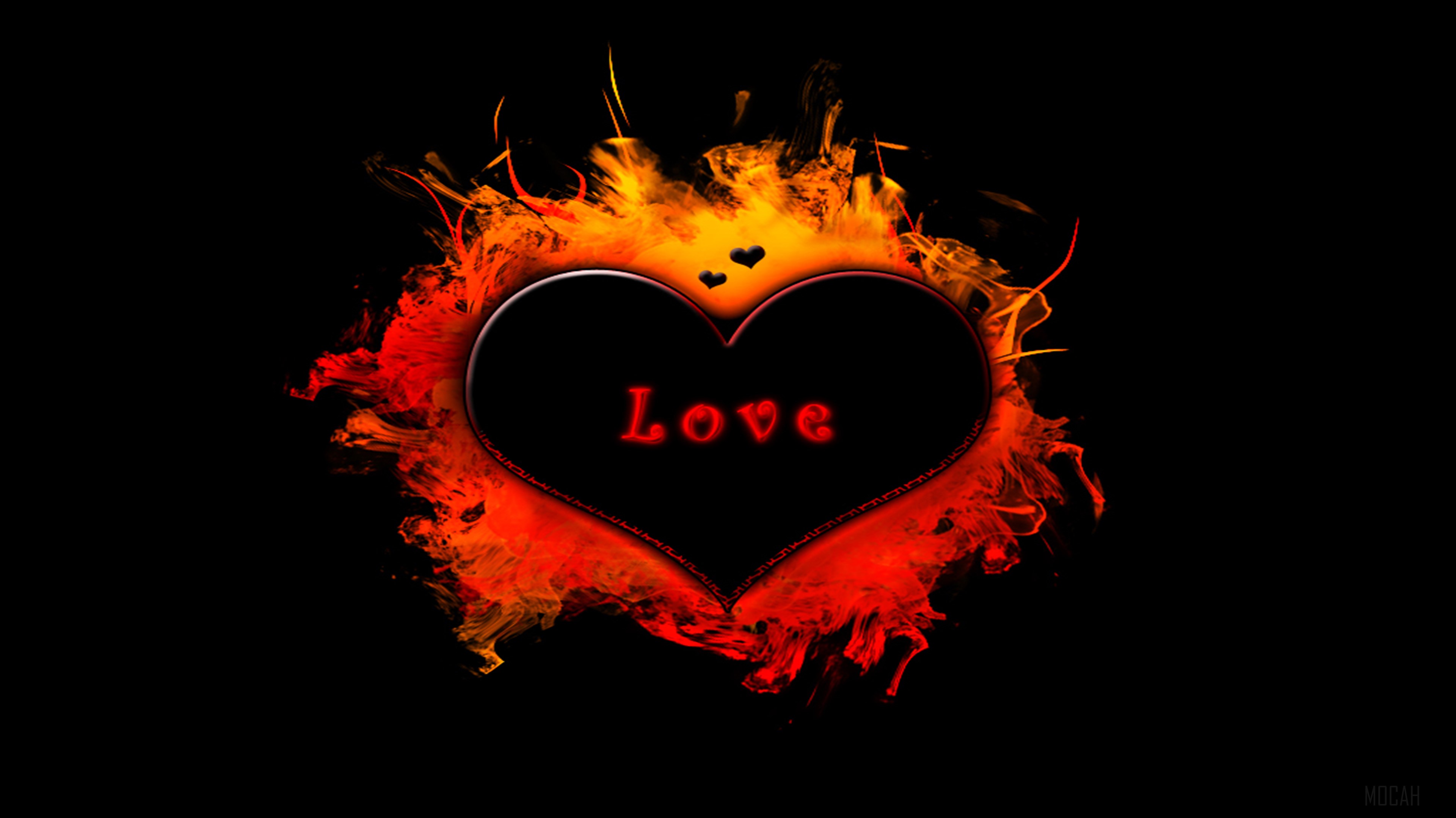 Love in Fire HD Wallpaper