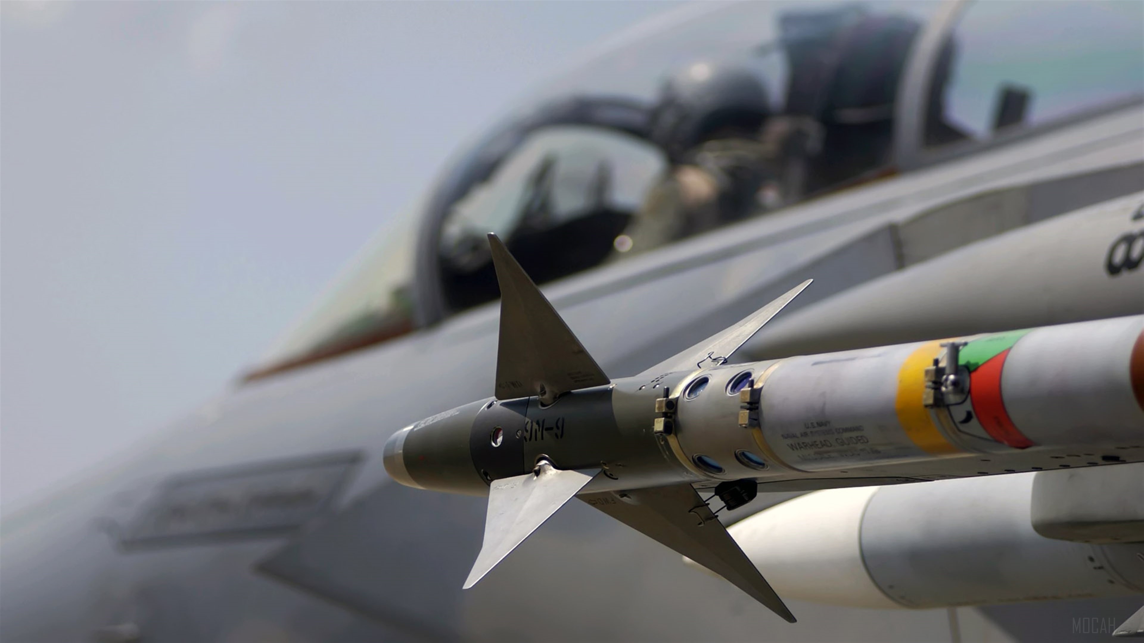 F-15 Eagle with AIM-9 missile HD Wallpaper