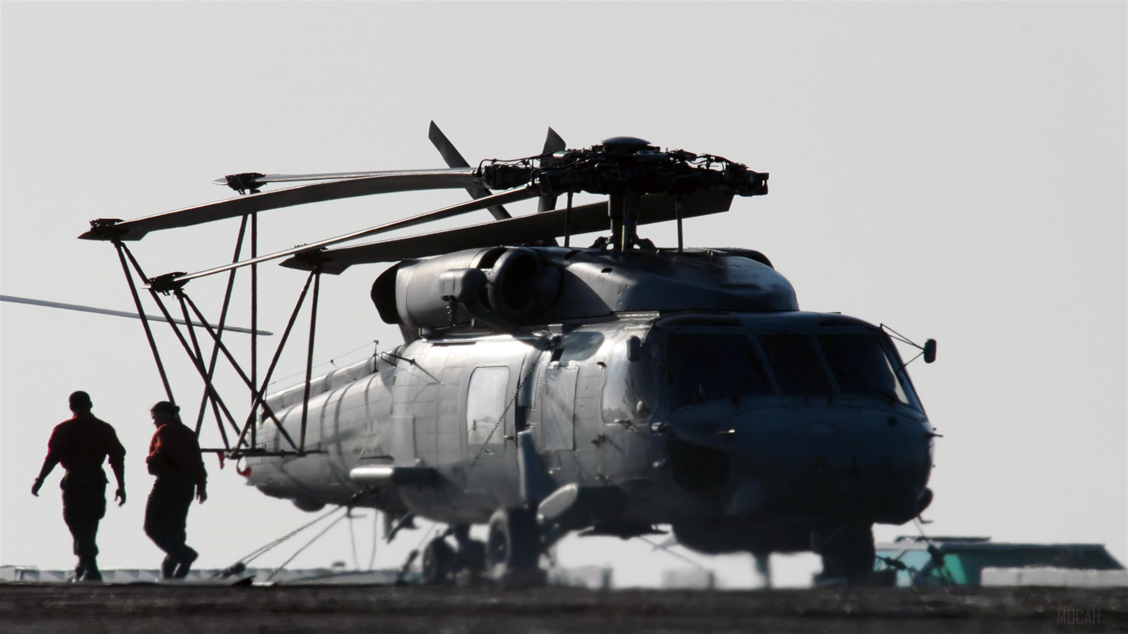 Helicopter on USS Ronald Reagan (CVN 76) 4K HD Wallpaper