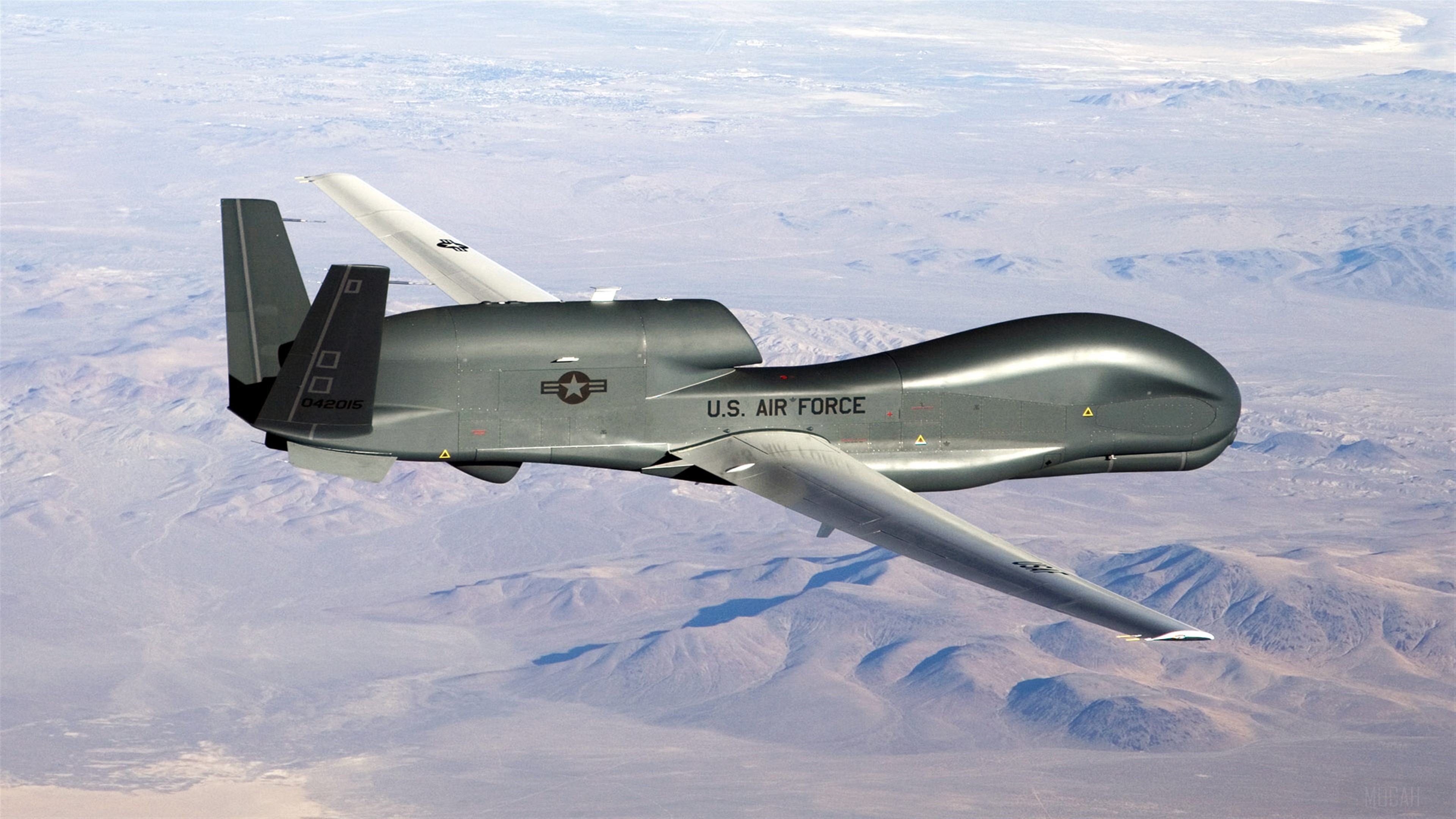 RQ-4 Global Hawk U.S. Air Force drone 4K HD Wallpaper