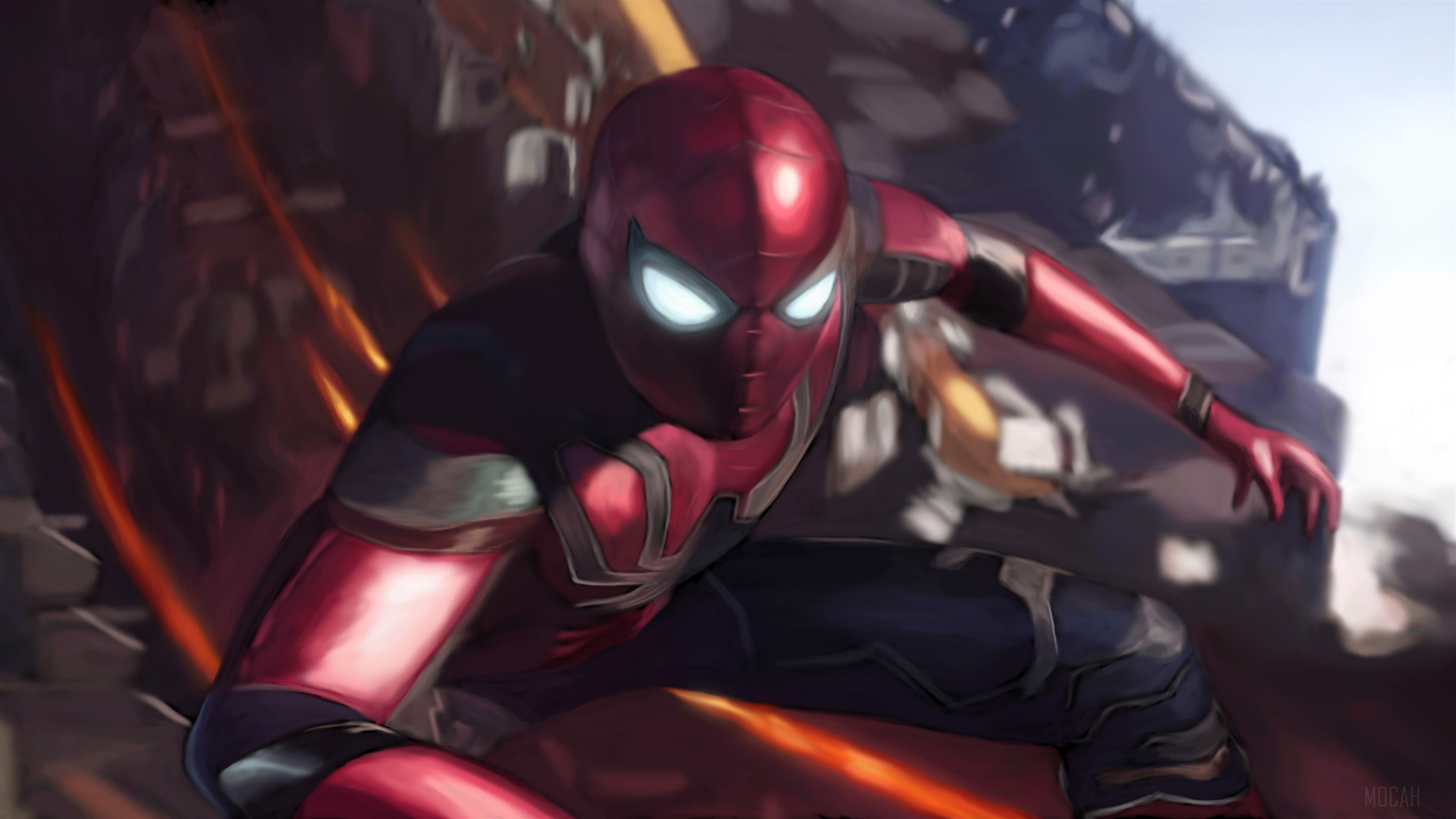 Spider-Man from Avengers Infinity War Artwork 4K HD Wallpaper
