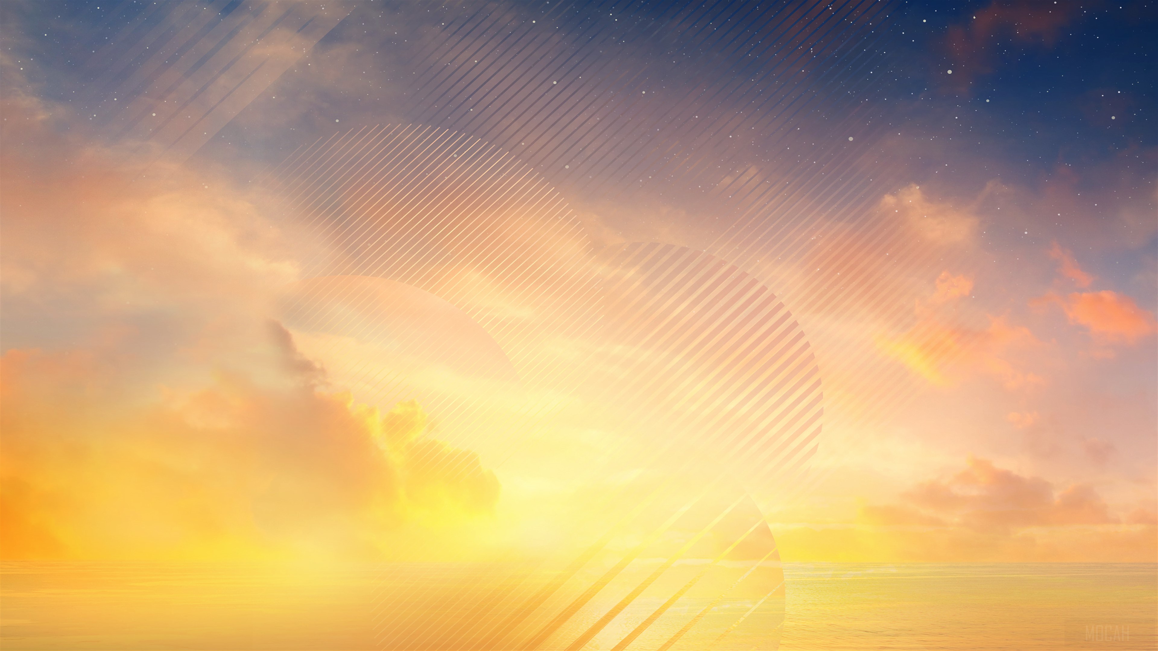 Sunset Horizon Samsung Galaxy Note 8 Stock HD Wallpaper