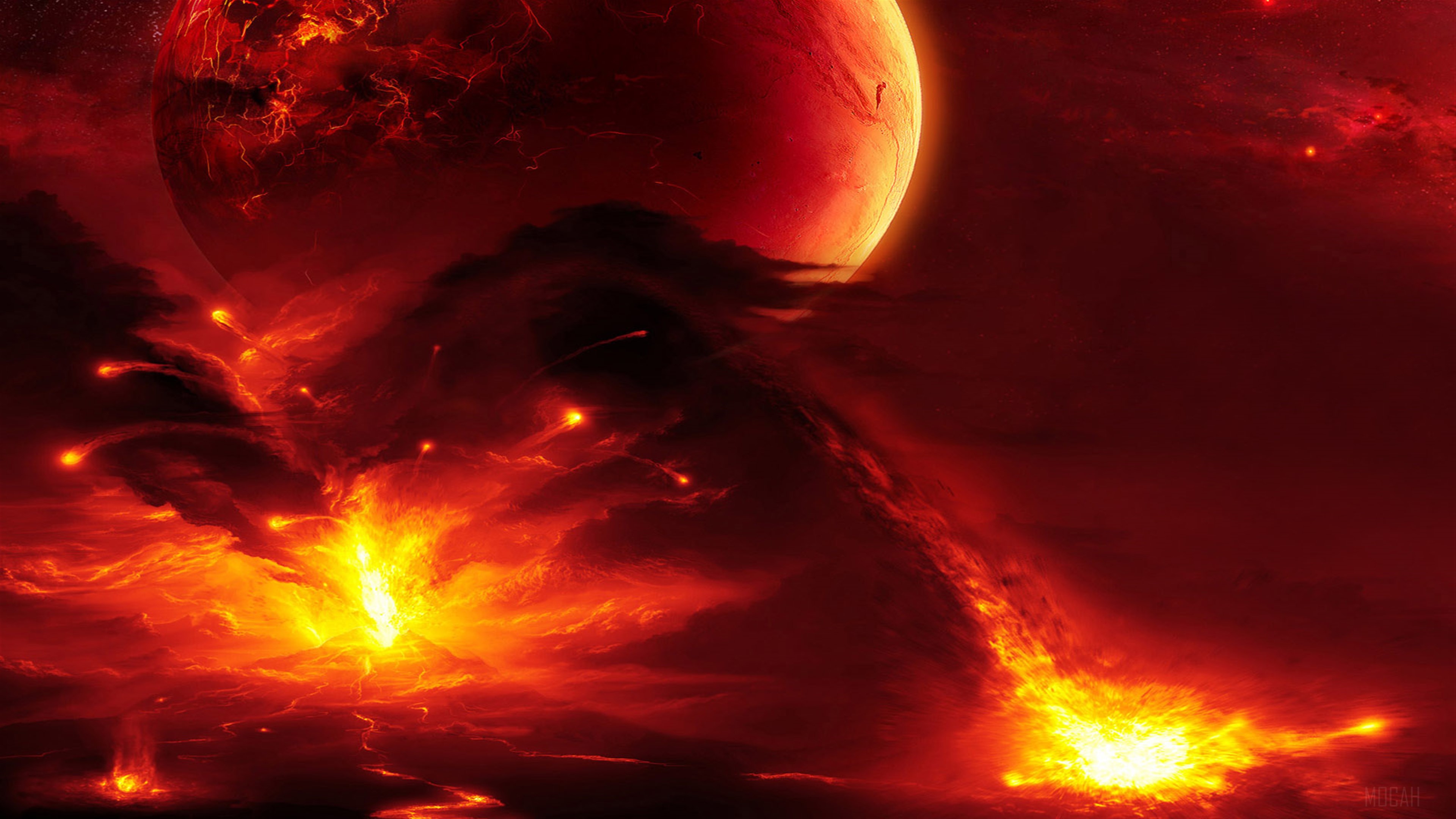 Space Fire HD Wallpaper