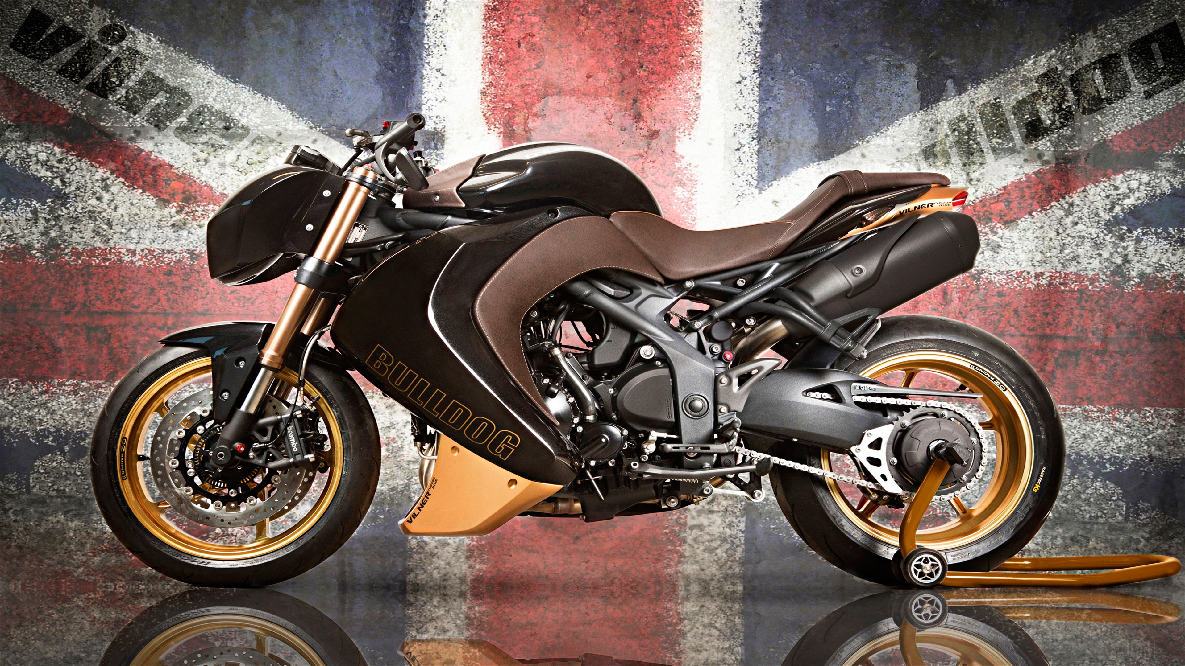 Vilner Bulldog Triumph Speed Triple 4K HD Wallpaper