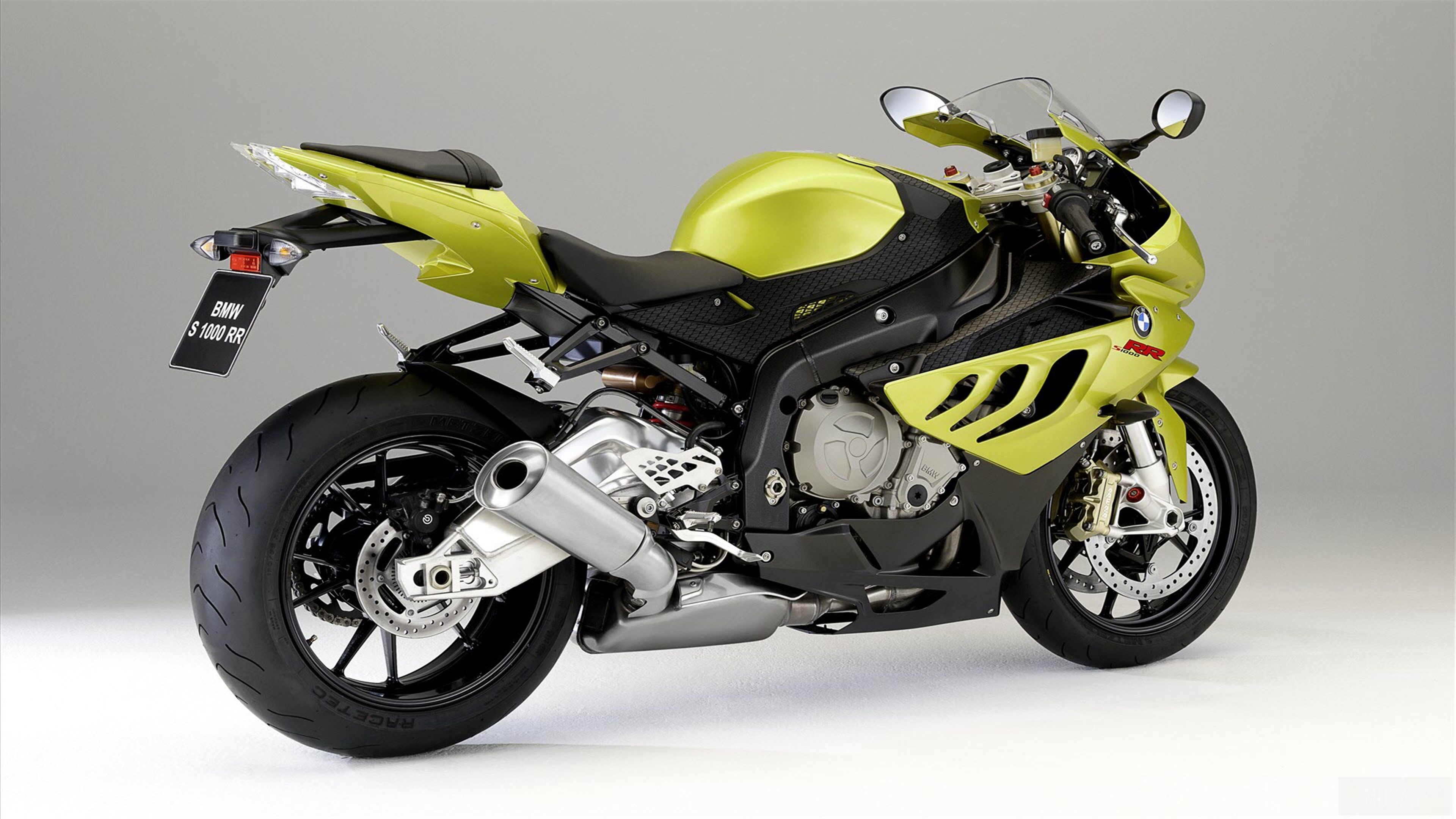 BMW S 1000 RR Yellow Motorcycle 4K HD Wallpaper