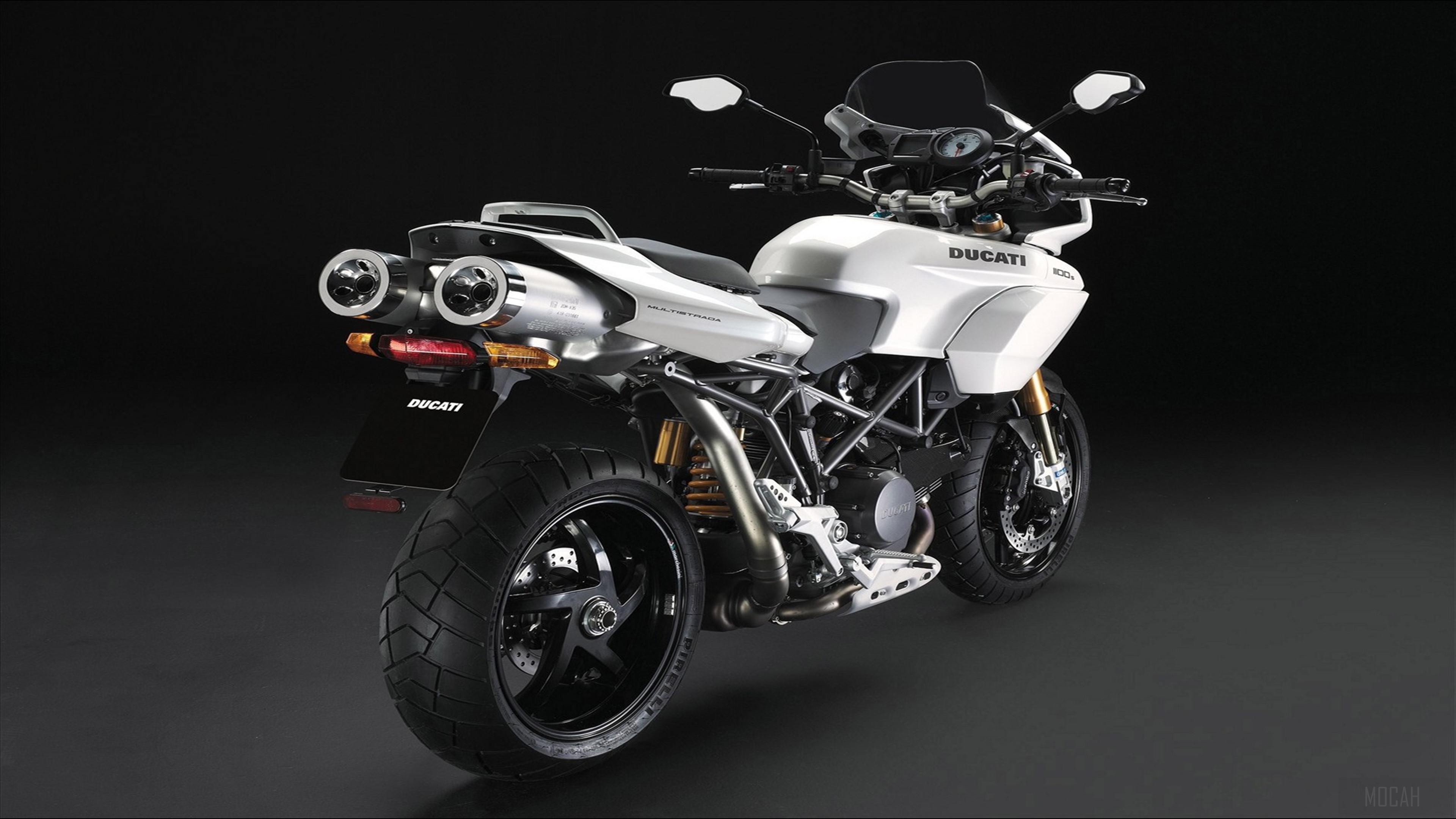 Ducati Multistrada Motorcycle in Pearl White Livery 4K HD Wallpaper