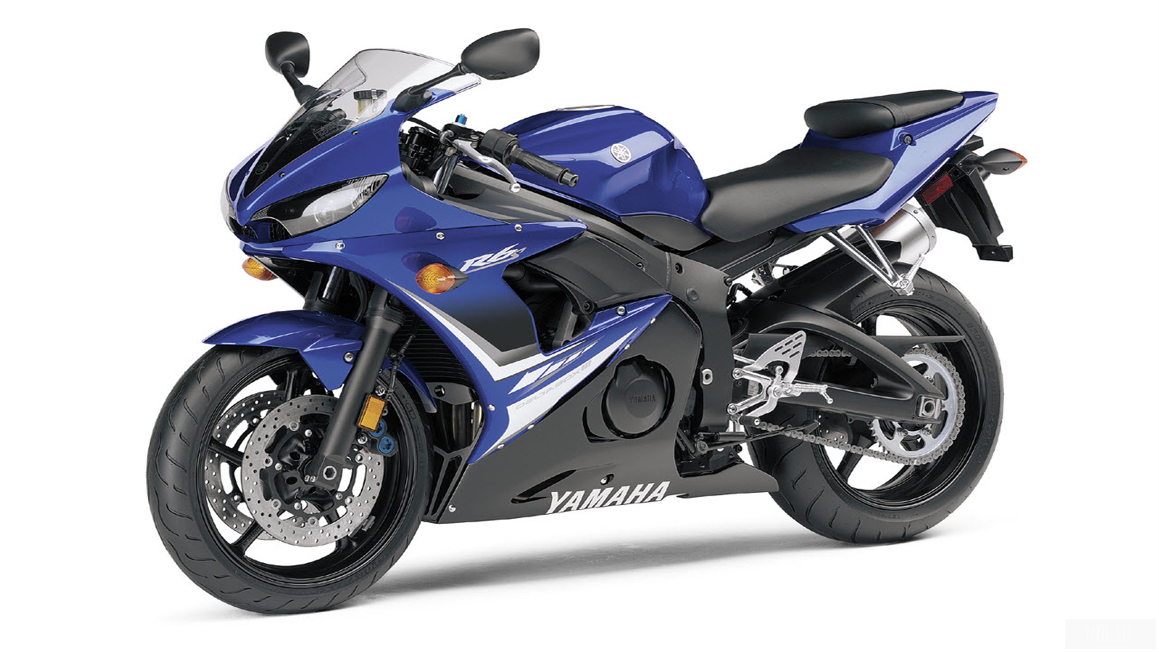 Blue Yamaha R6S Motorcycle 4K HD Wallpaper