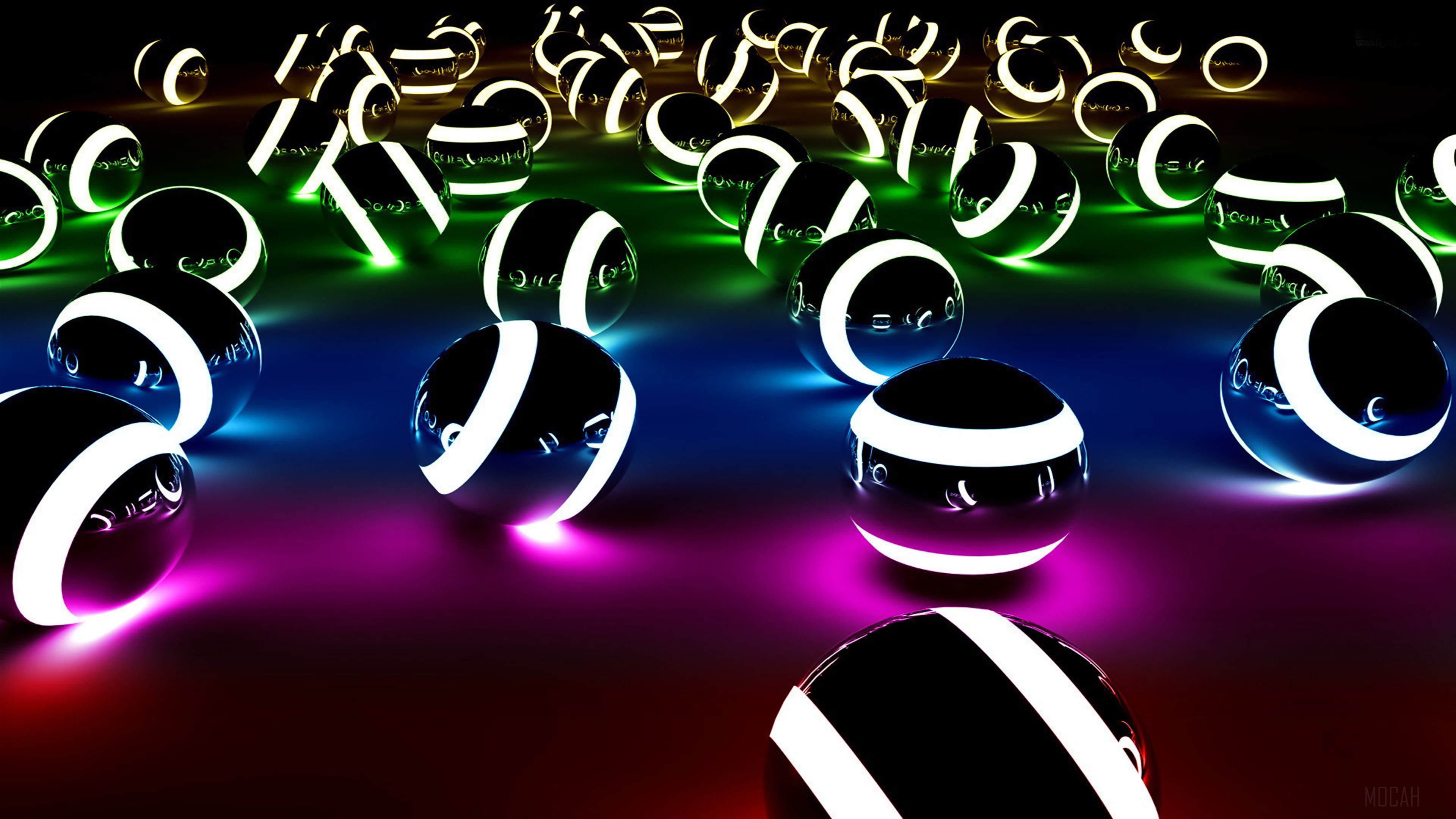3D Spheres 4K HD Wallpaper