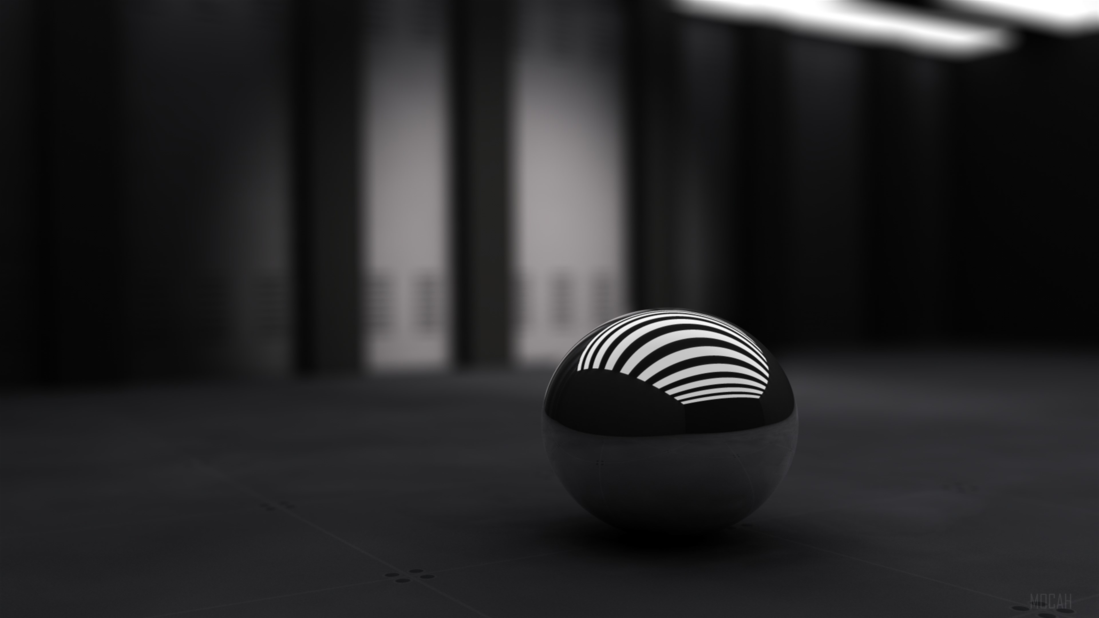 3D Black Ball HD Wallpaper
