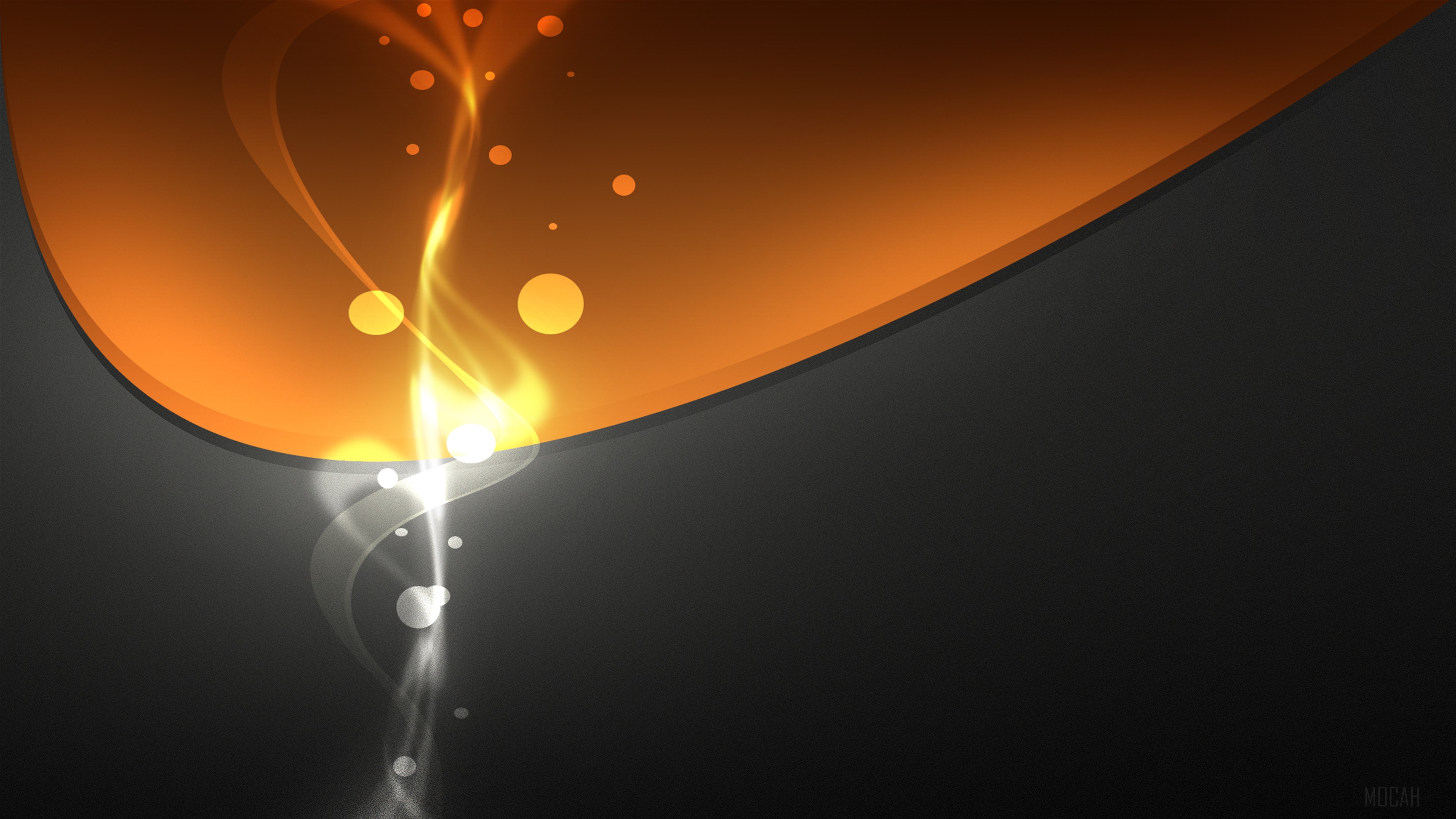 Abstract Orange and Gray Swirls 4K HD Wallpaper