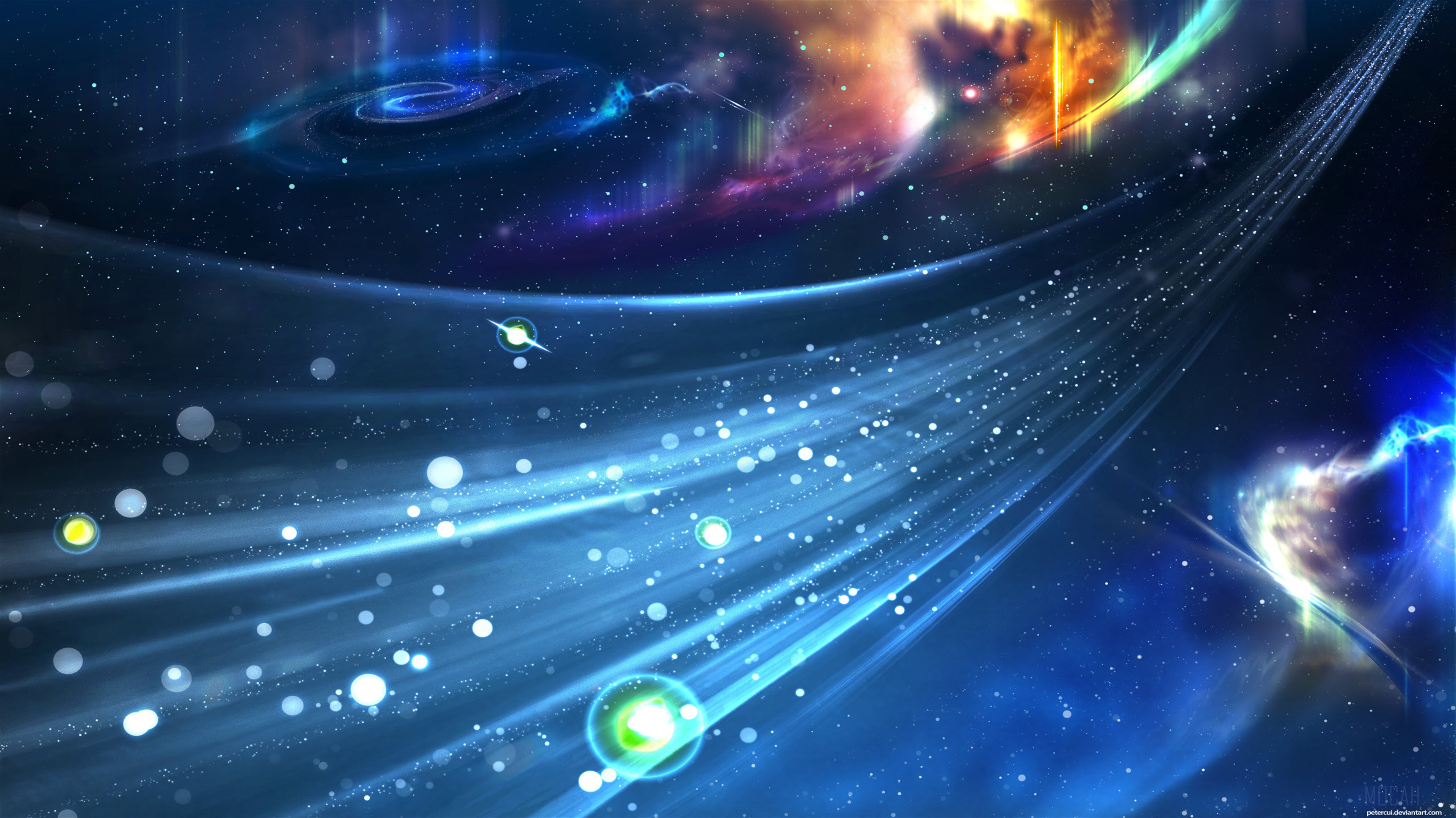 Cosmic travel through the universe in 4K HD Wallpaper