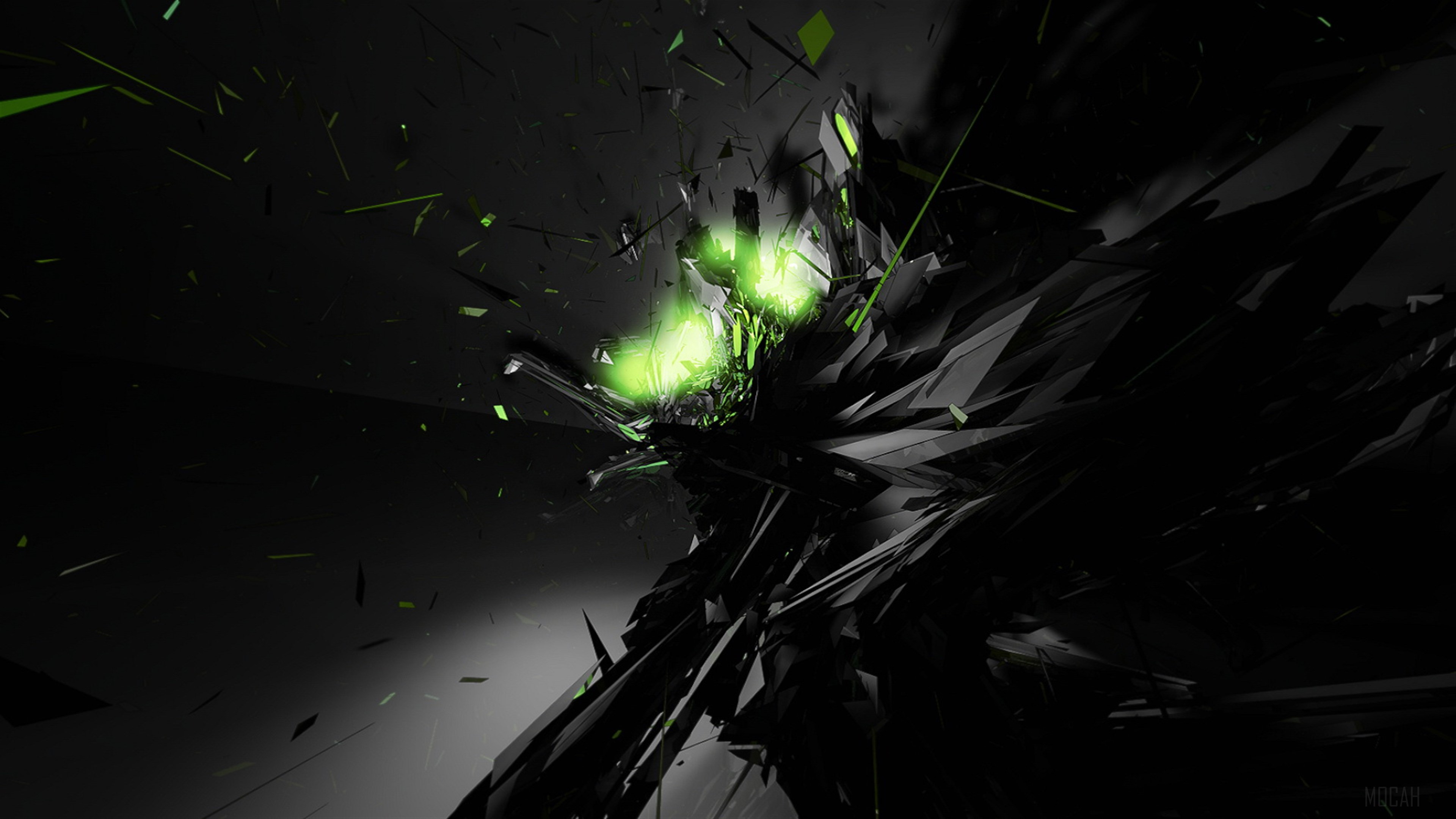 Dark Abstract Explosion 4K HD Wallpaper