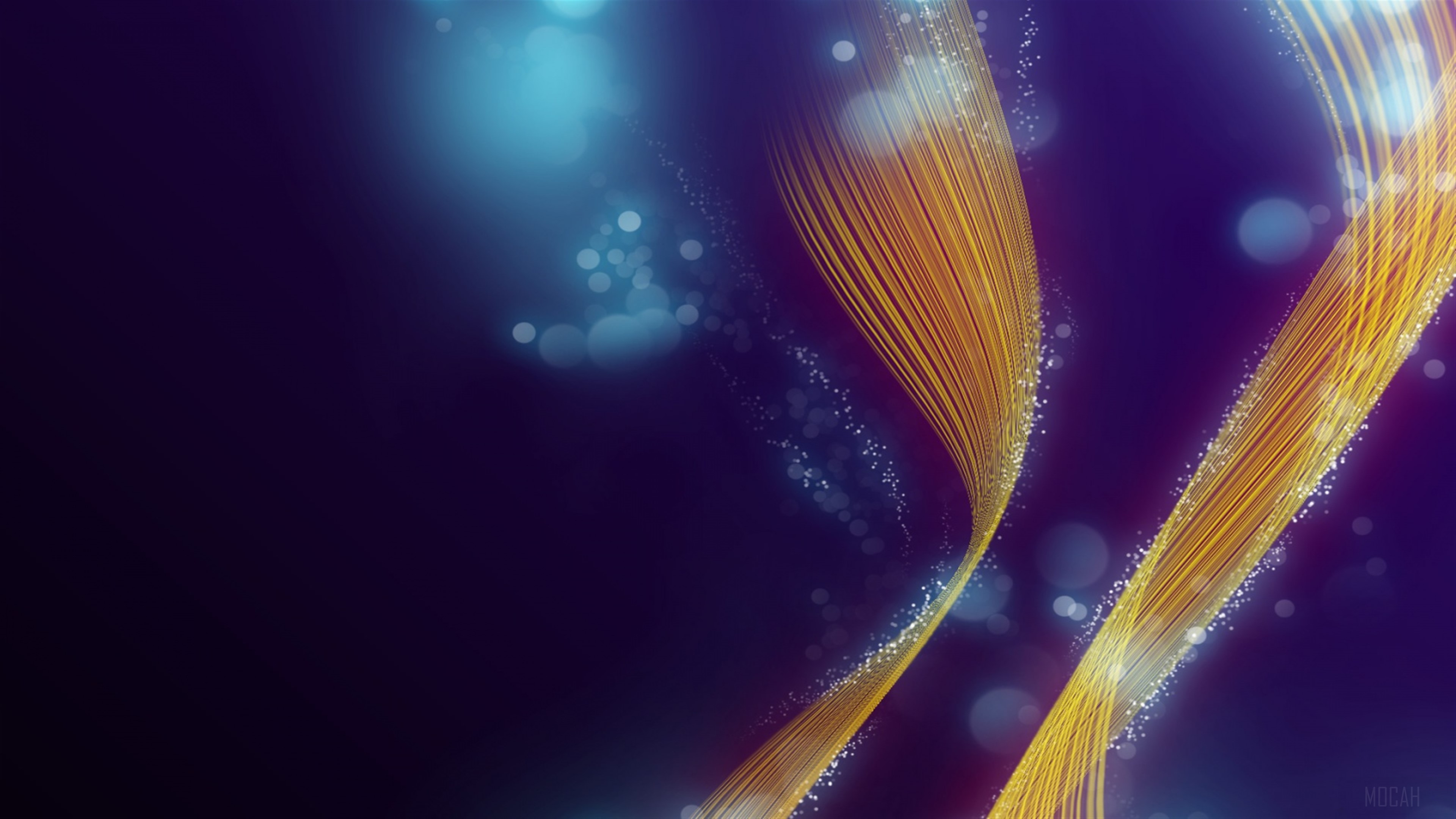 Violet and Yellow Abstract Light Streaks 4K HD Wallpaper