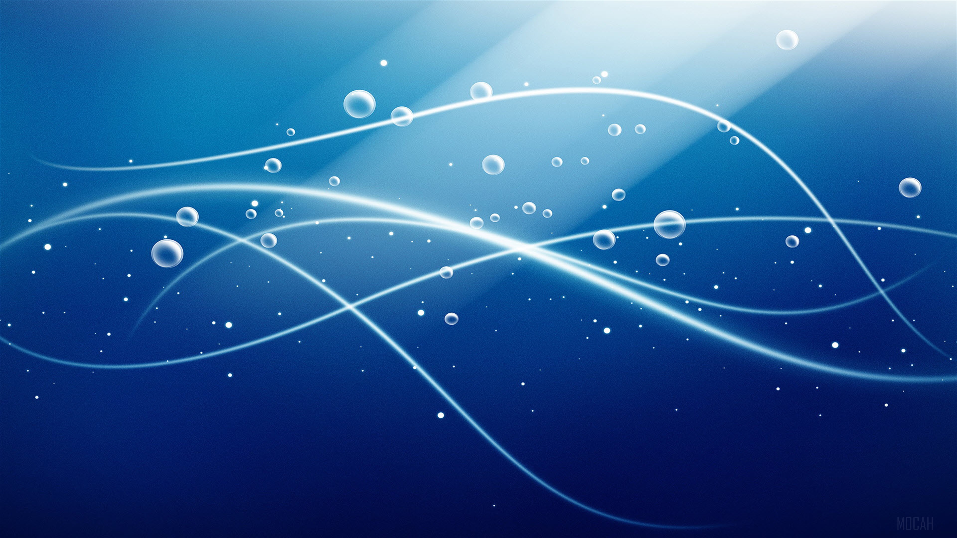 Blue Bubble Waves HD Wallpaper