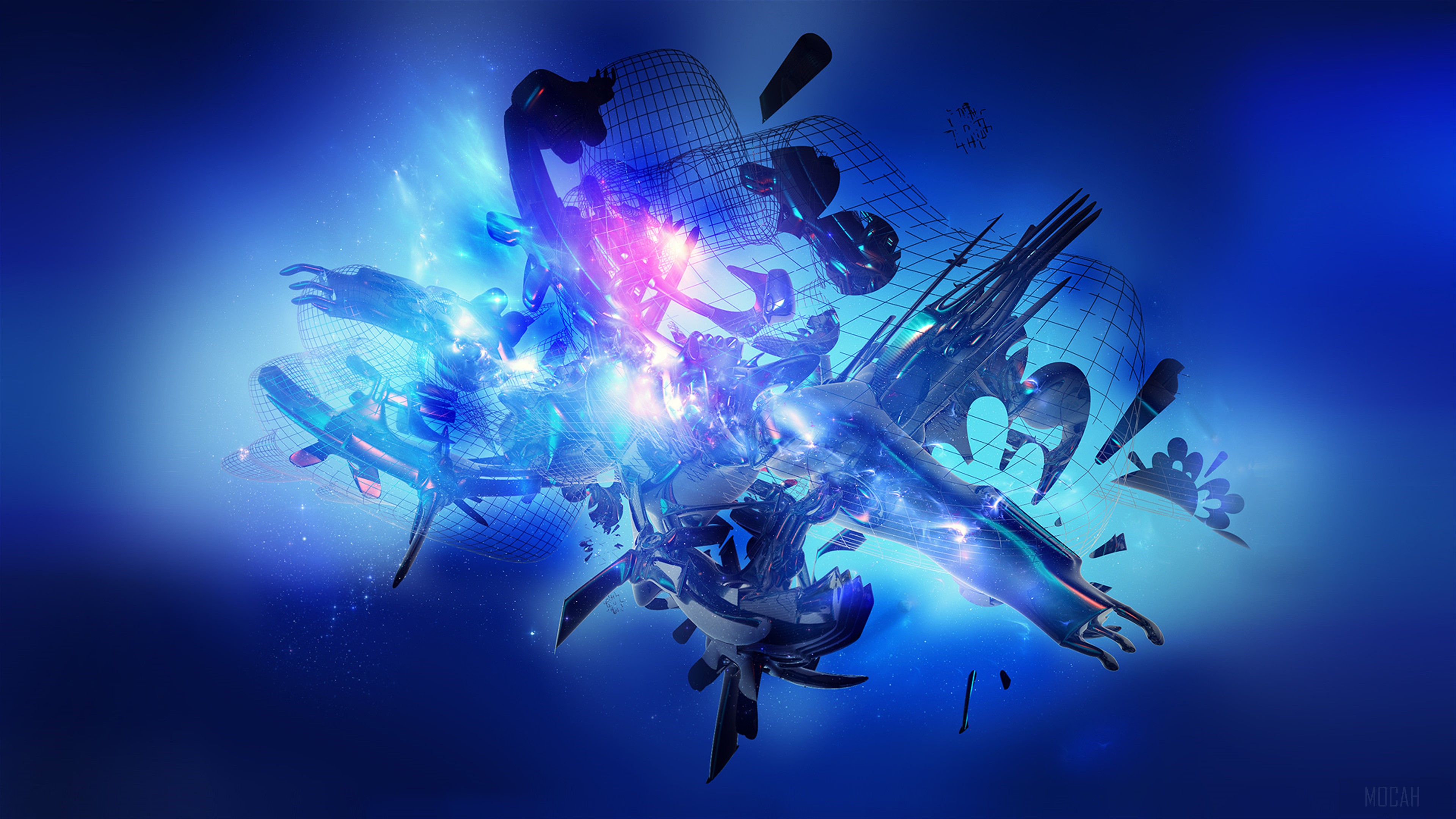 Abstract Blue 4K HD Wallpaper