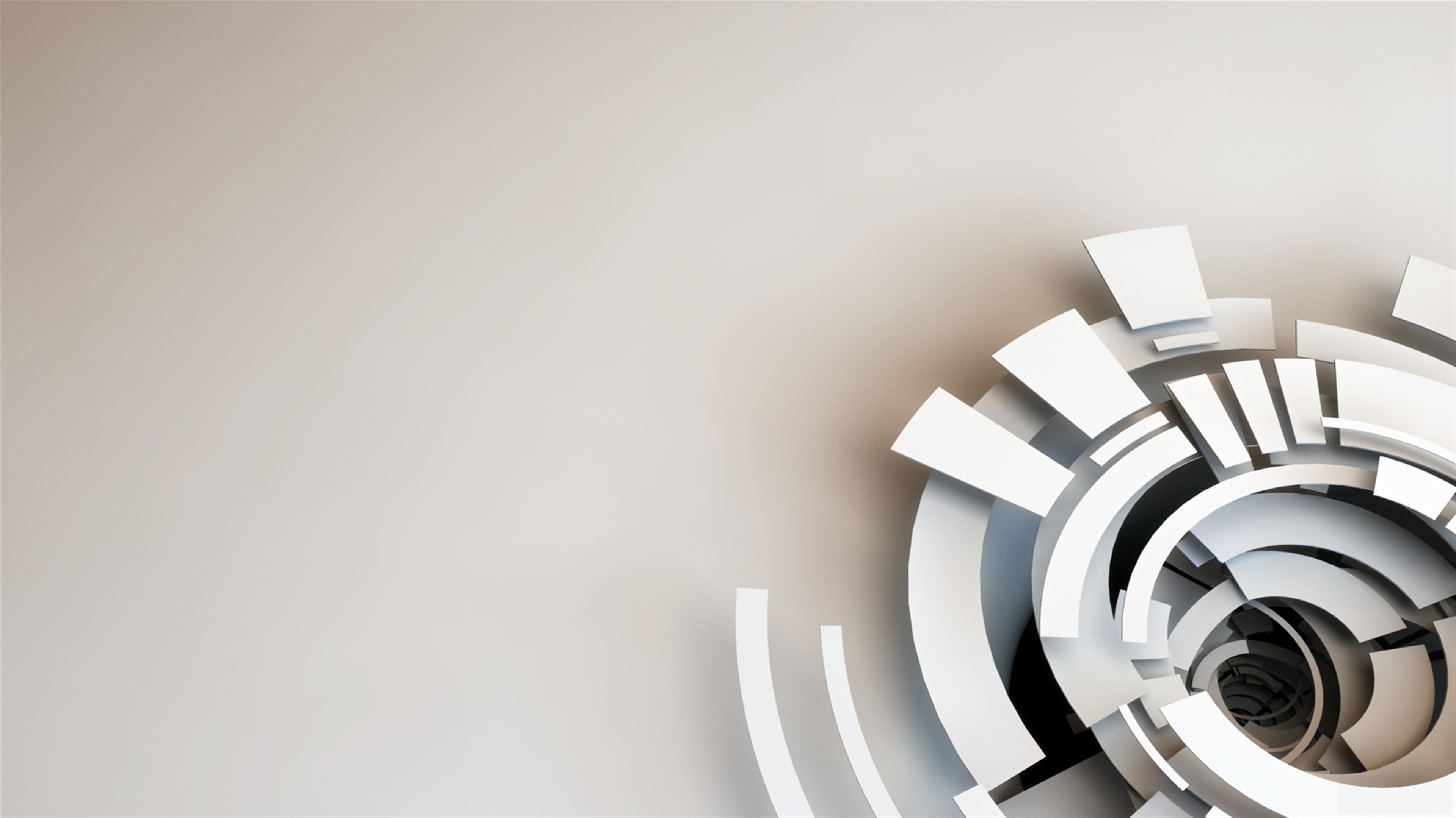 Abstract 3D spiral hole 4K HD Wallpaper