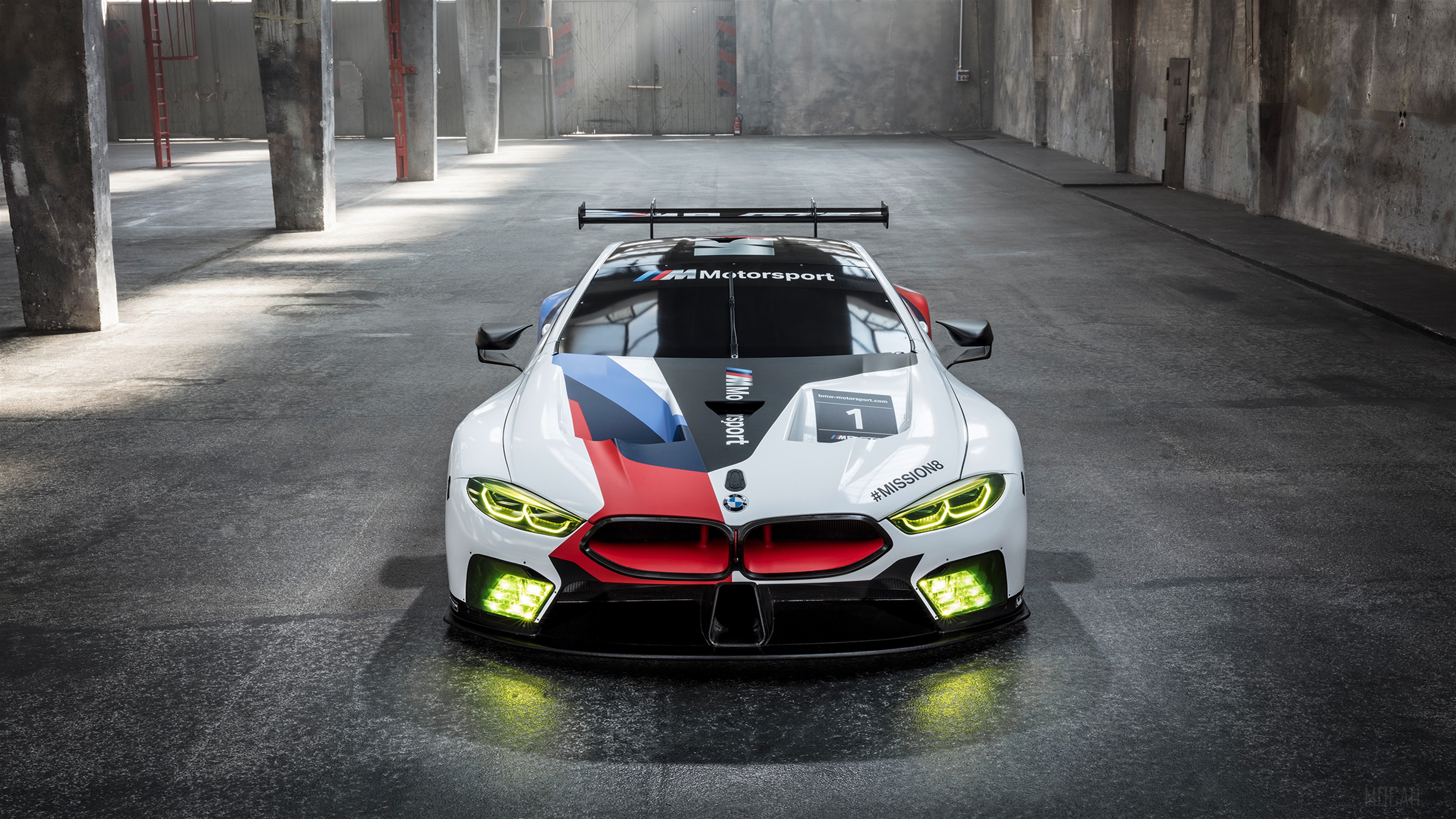 BMW M8 GTE race car at Frankfurt Motor Show 4K HD Wallpaper