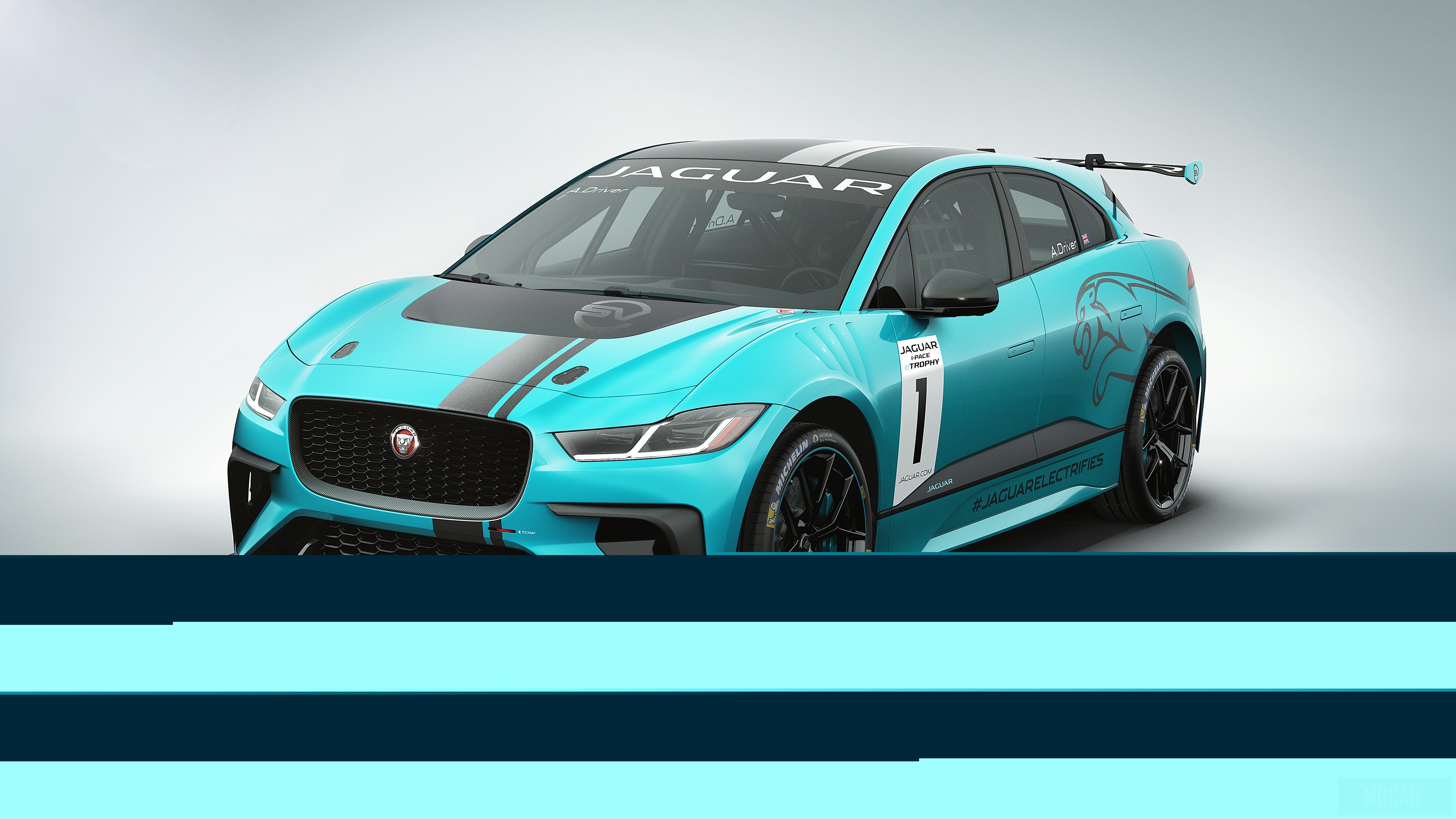 Jaguar I PACE eTROPHY race car 4K HD Wallpaper