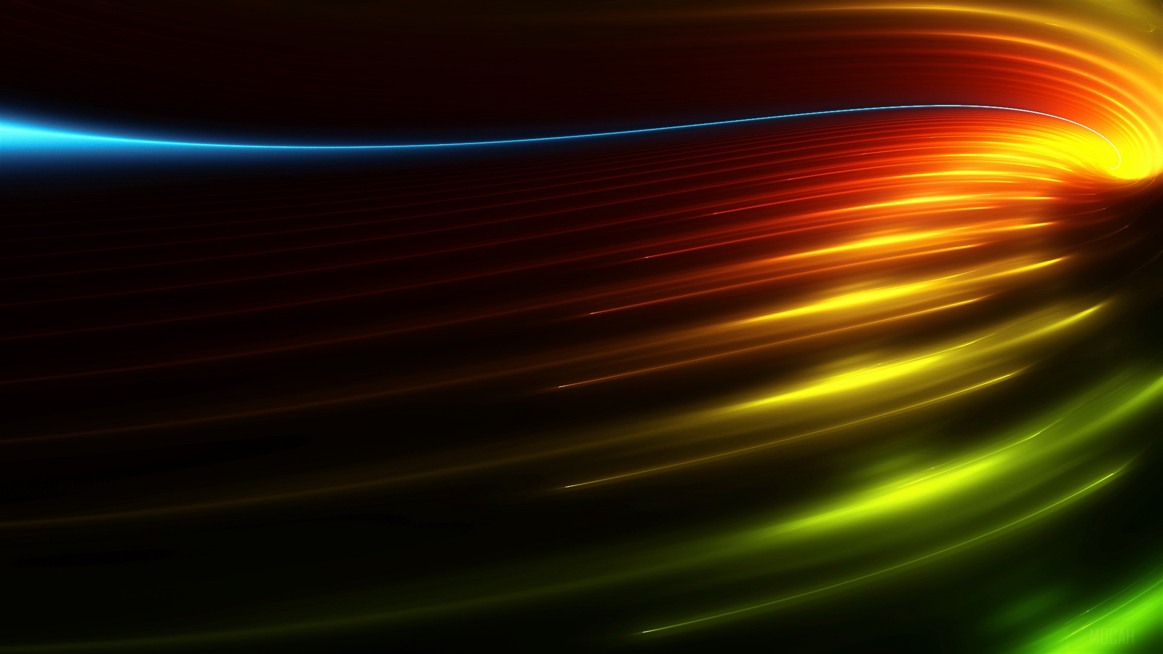 Colorful Abstract Light Streaks 4K HD Wallpaper