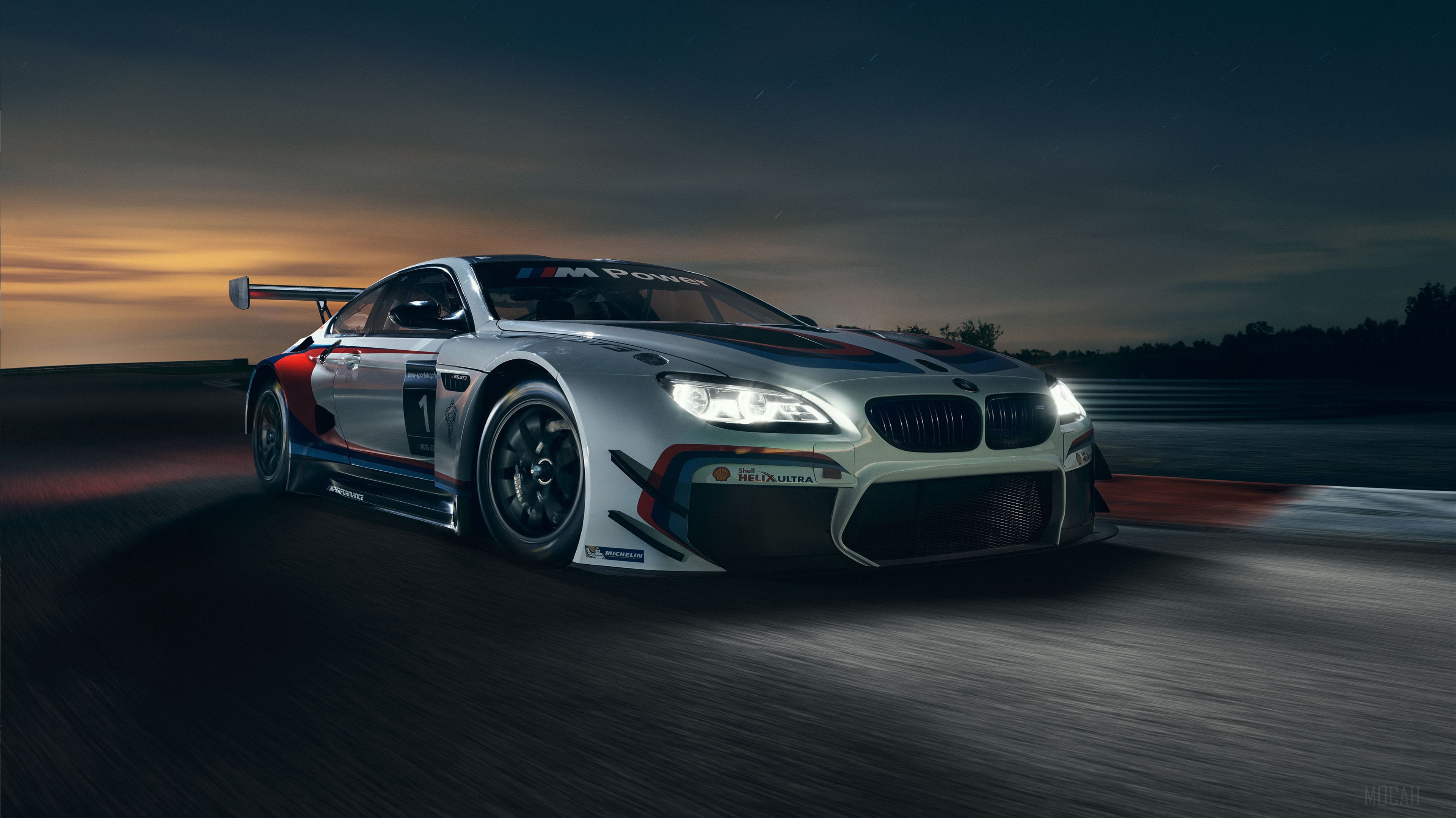 BMW M Power Race Car on Track 4K HD Wallpaper