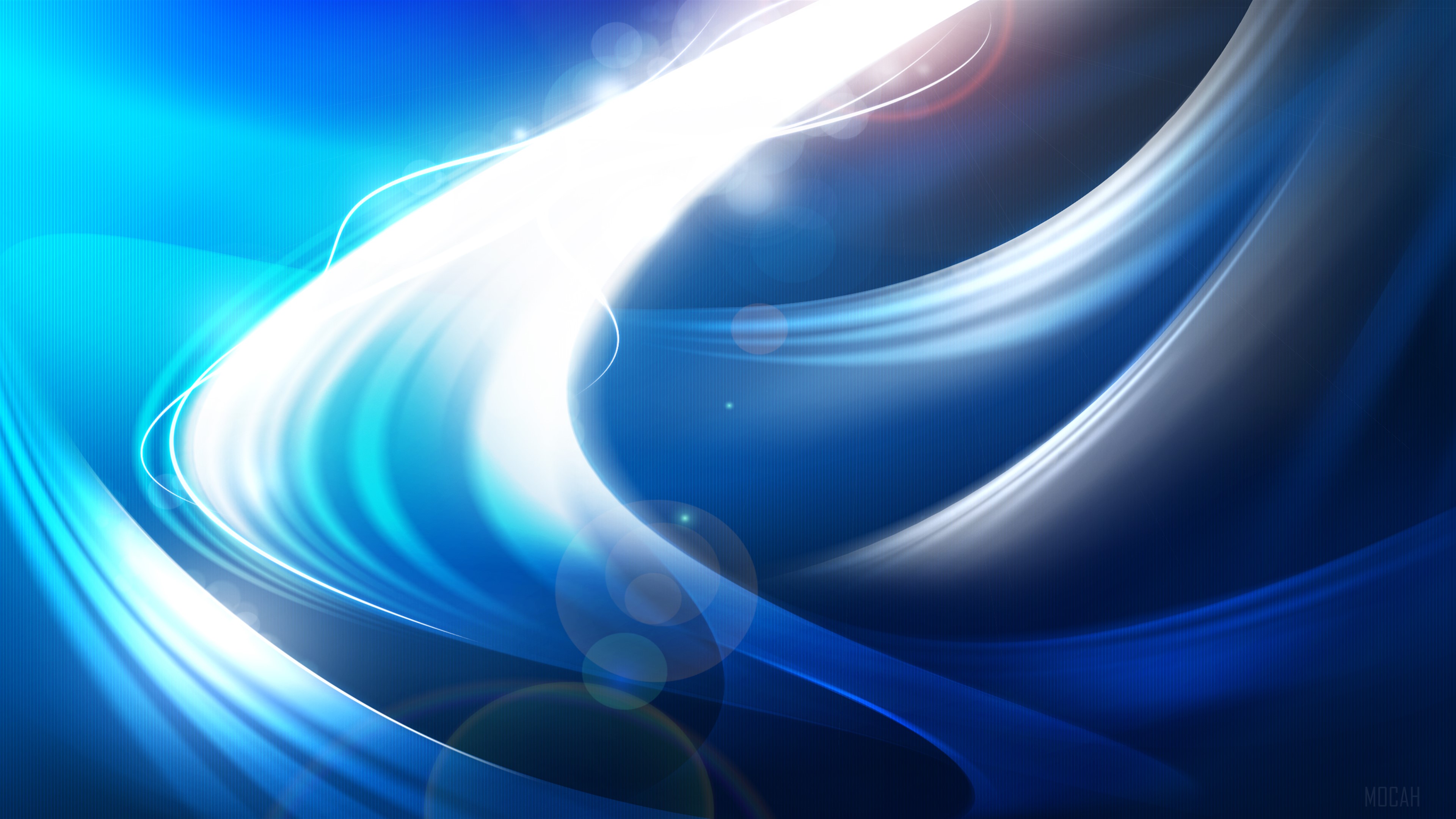 Abstract Blue Light Streaks 4K HD Wallpaper