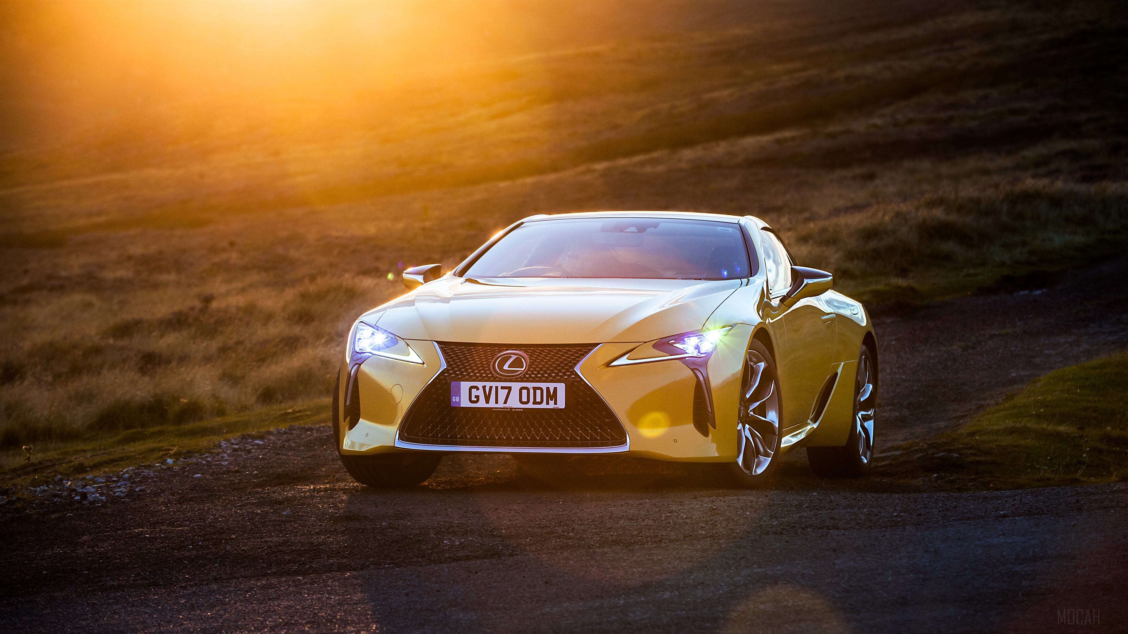 Yellow 2018 Lexus LC 500 4K HD Wallpaper