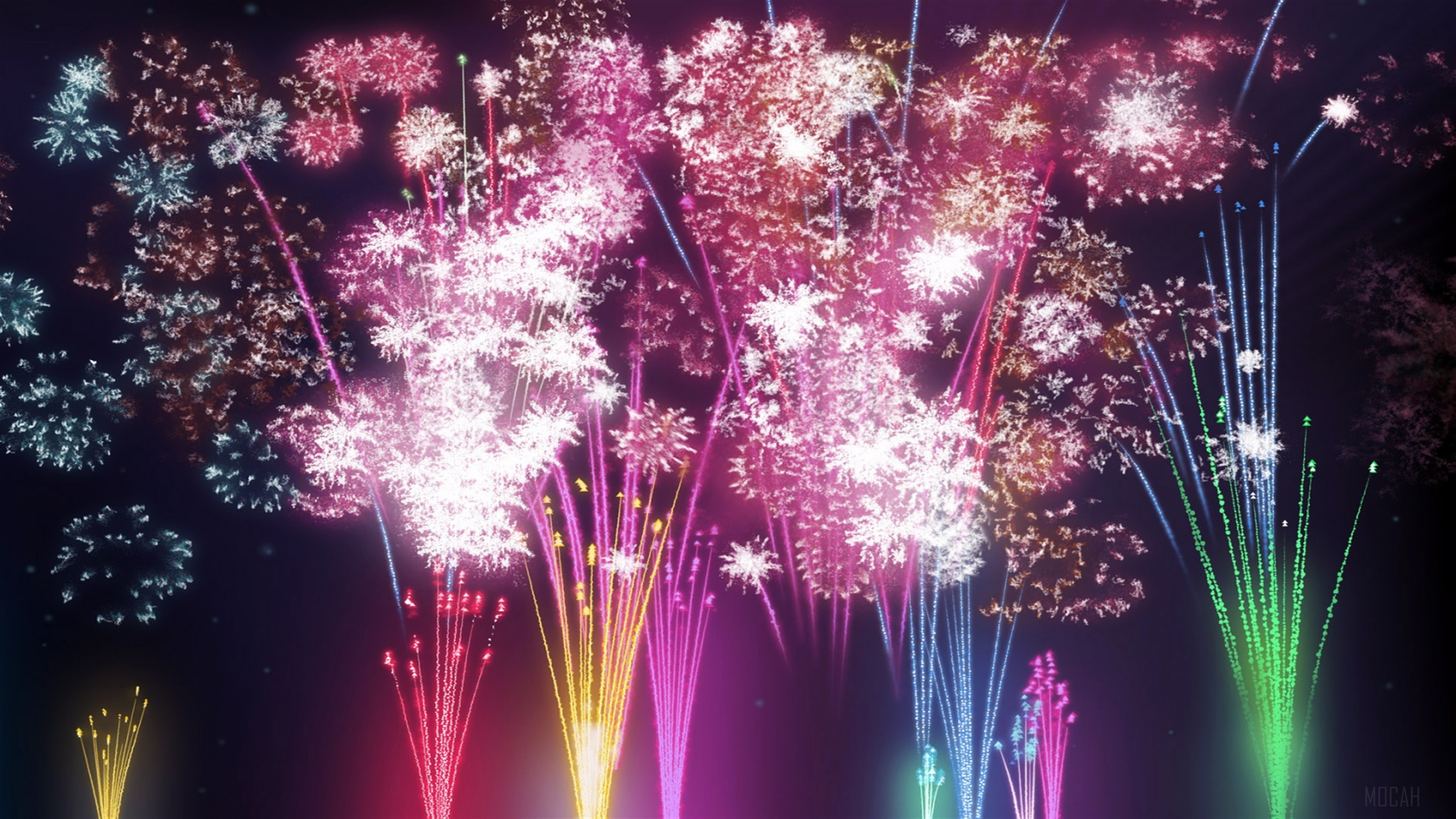 New Year Fireworks HD Wallpaper