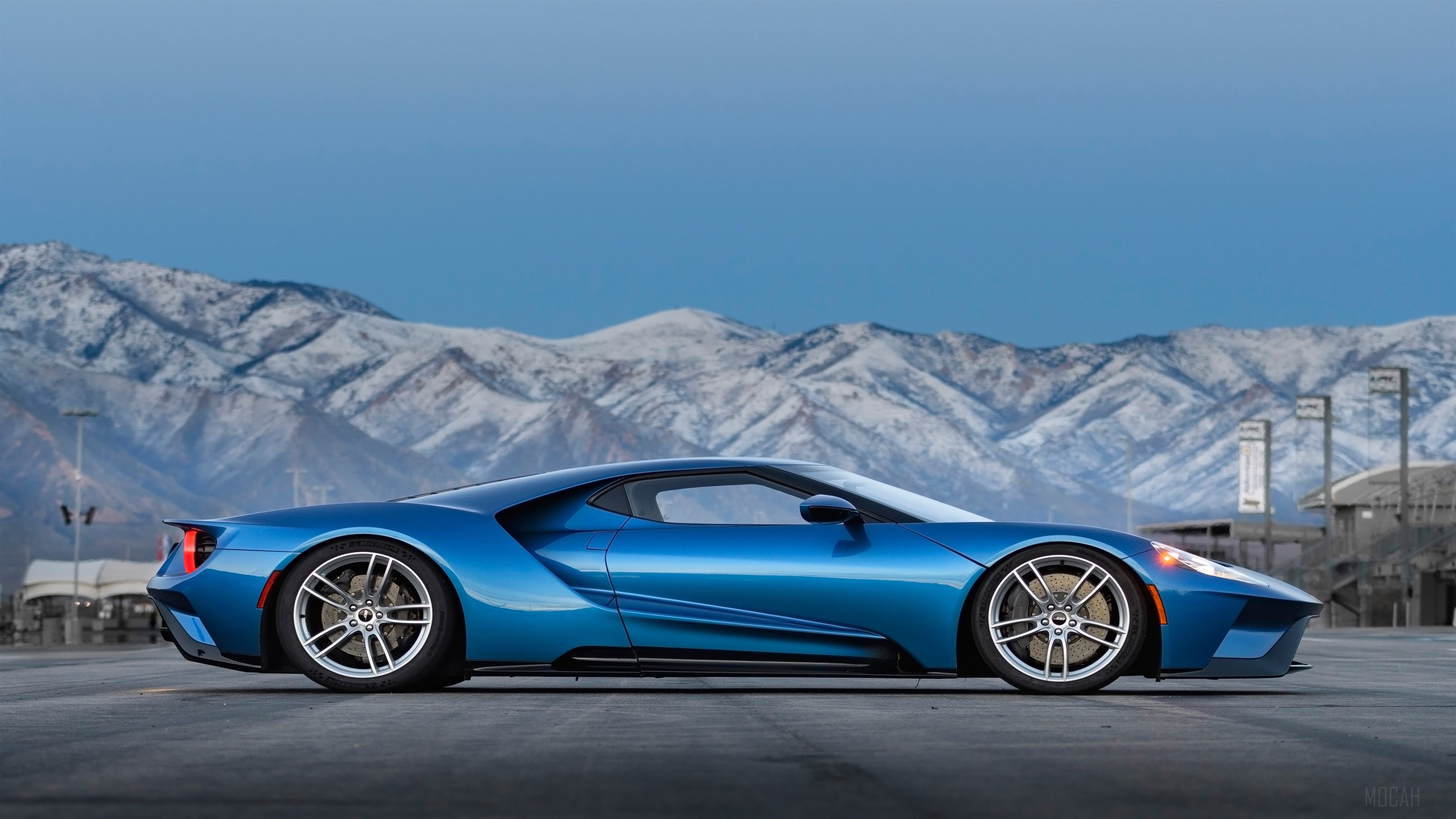 Blue Ford GT 4K HD Wallpaper
